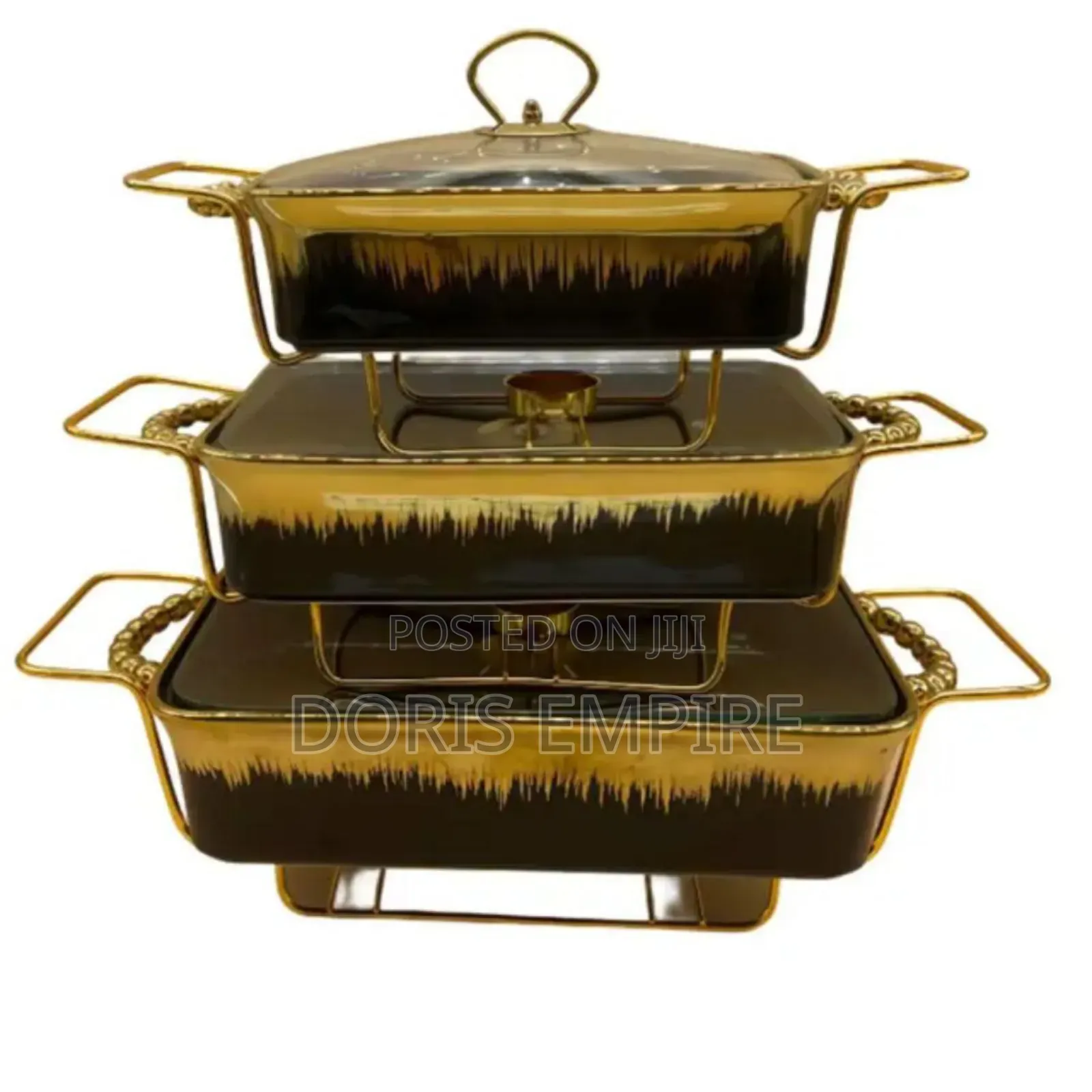 Luxury Ceramic Food Warmer Casserole Dish Set.