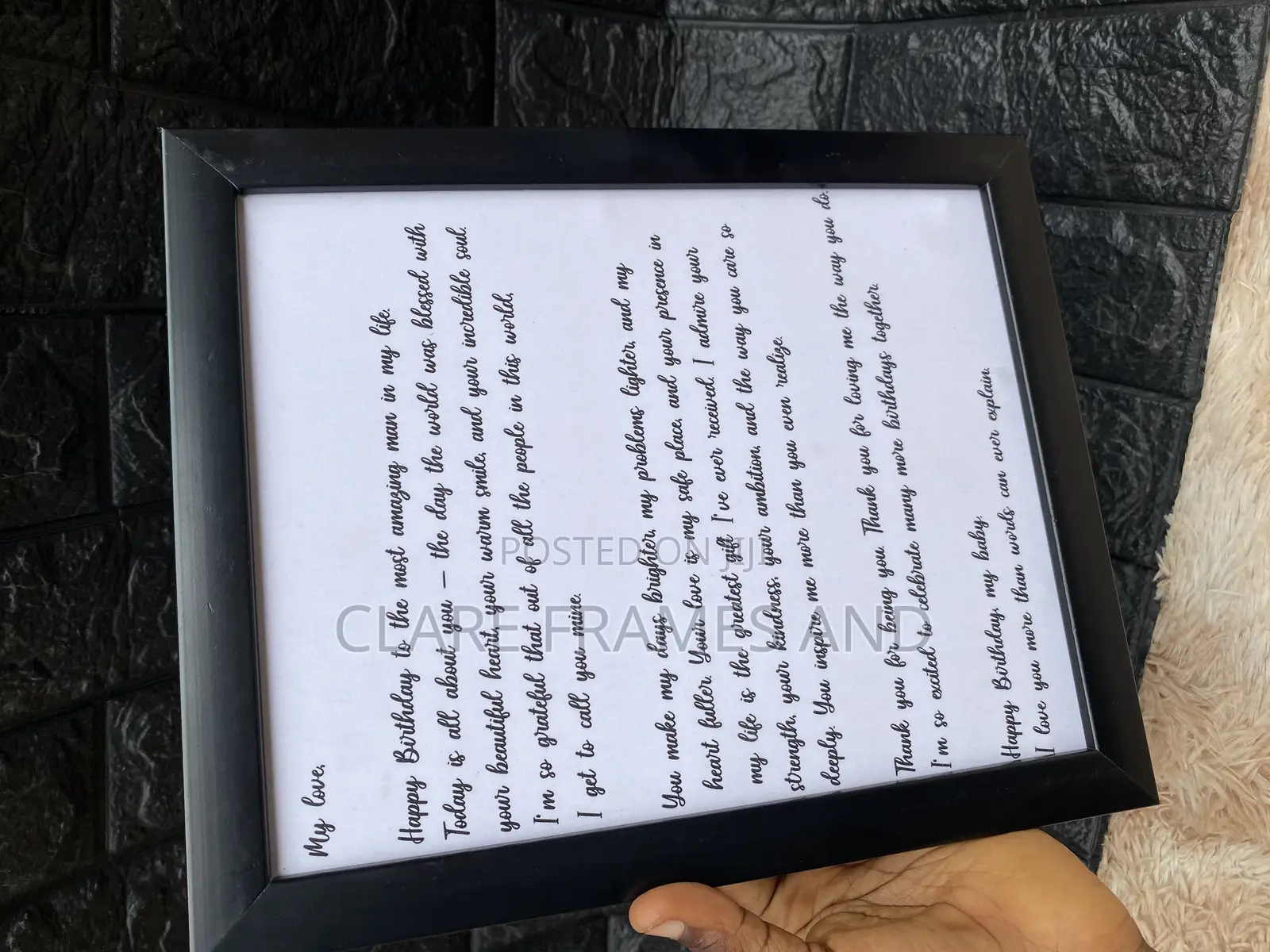 Unique Personalized Affirmation Frame
