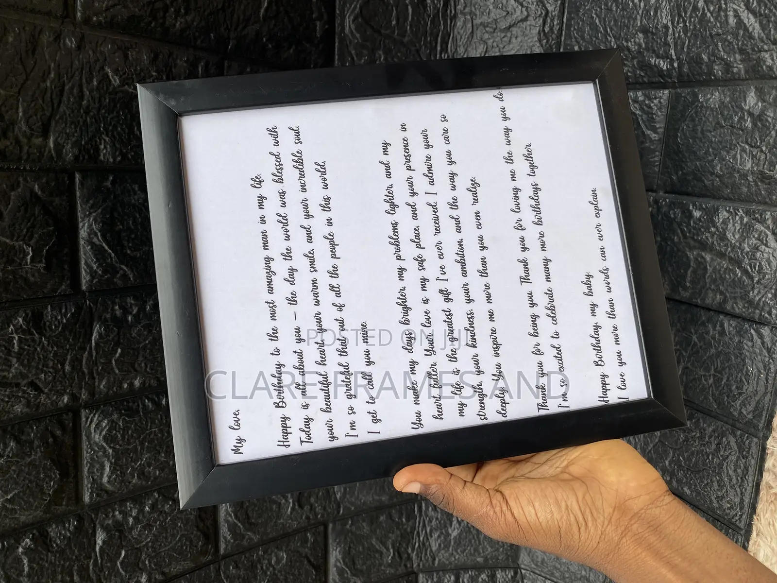 Unique Personalized Affirmation Frame