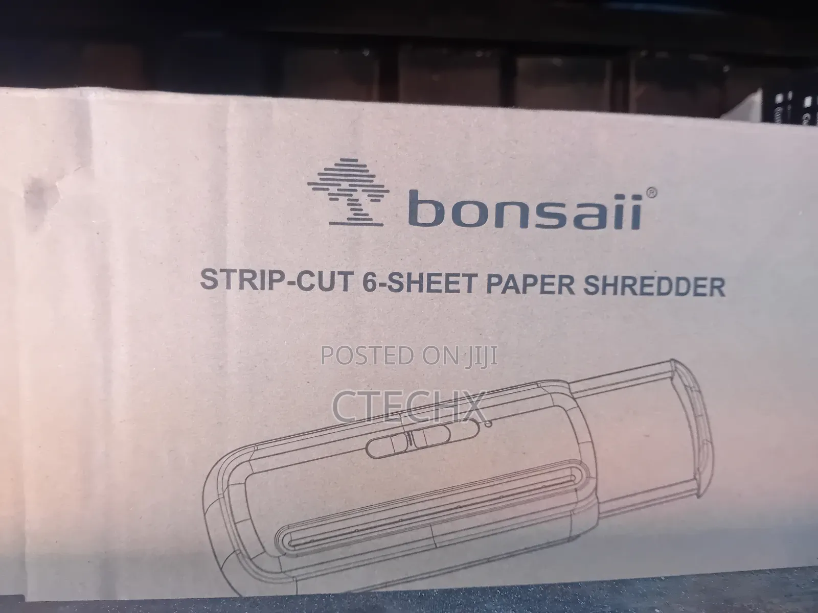 Bonsaii 6 Sheet Strip Cut Small Paper Shredder Without Bin