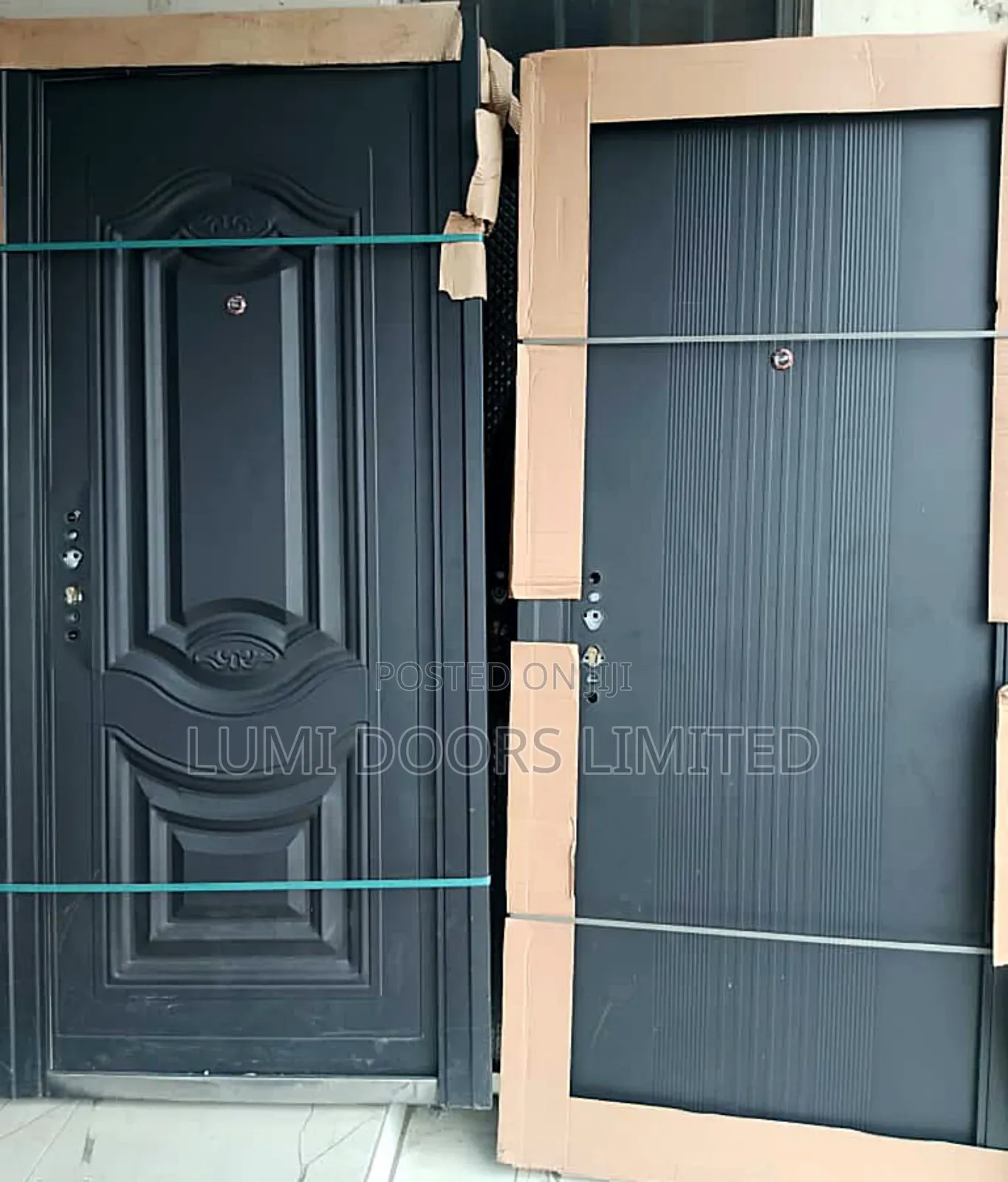 Black Steel Doors With Peephole