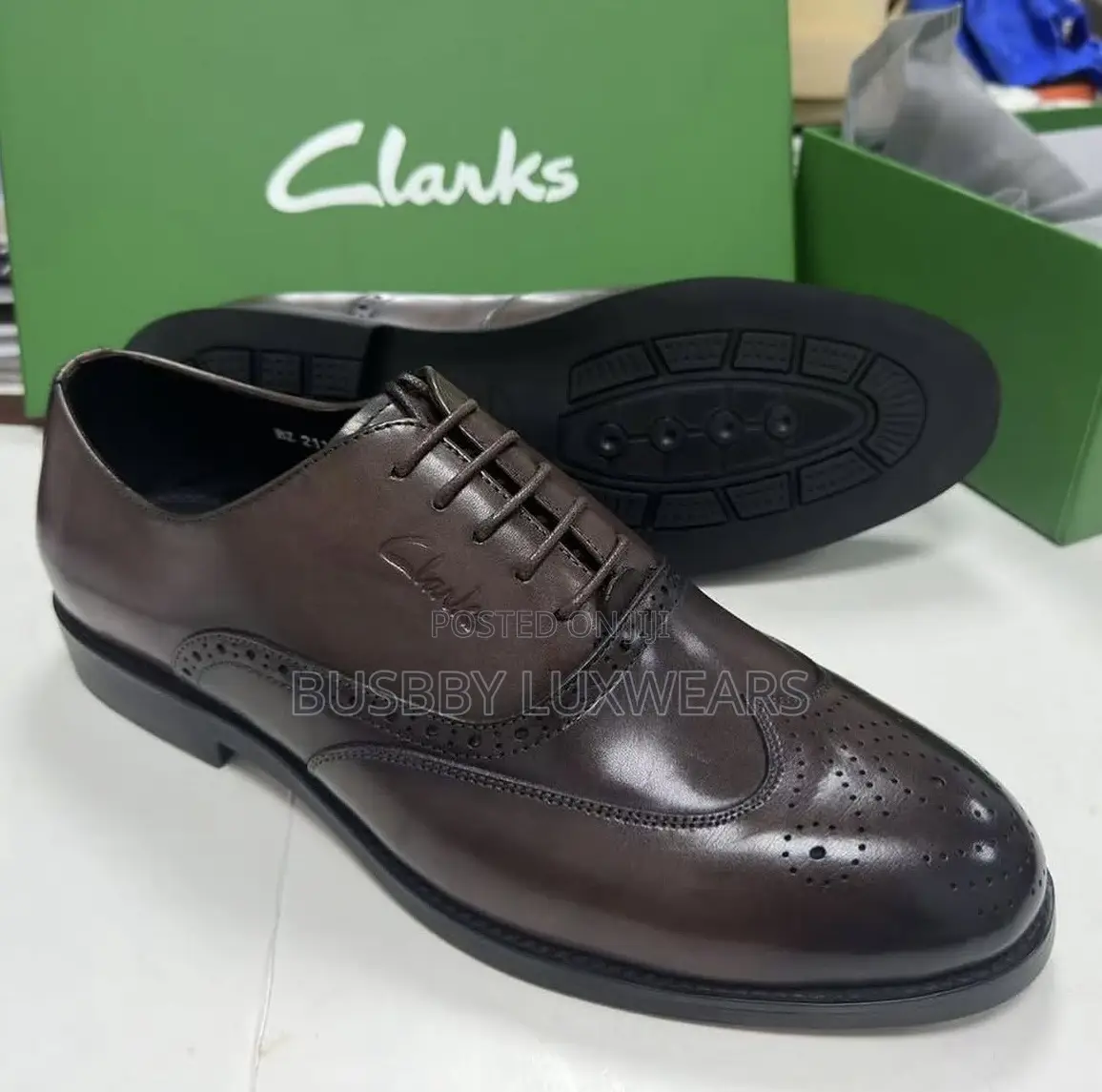 Clark’S Leather Lace-up Brogues Formal Shoe