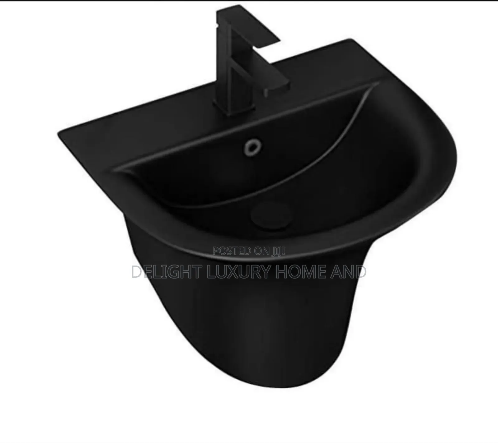 Wall Huge Wishing Hand Basin Black Color