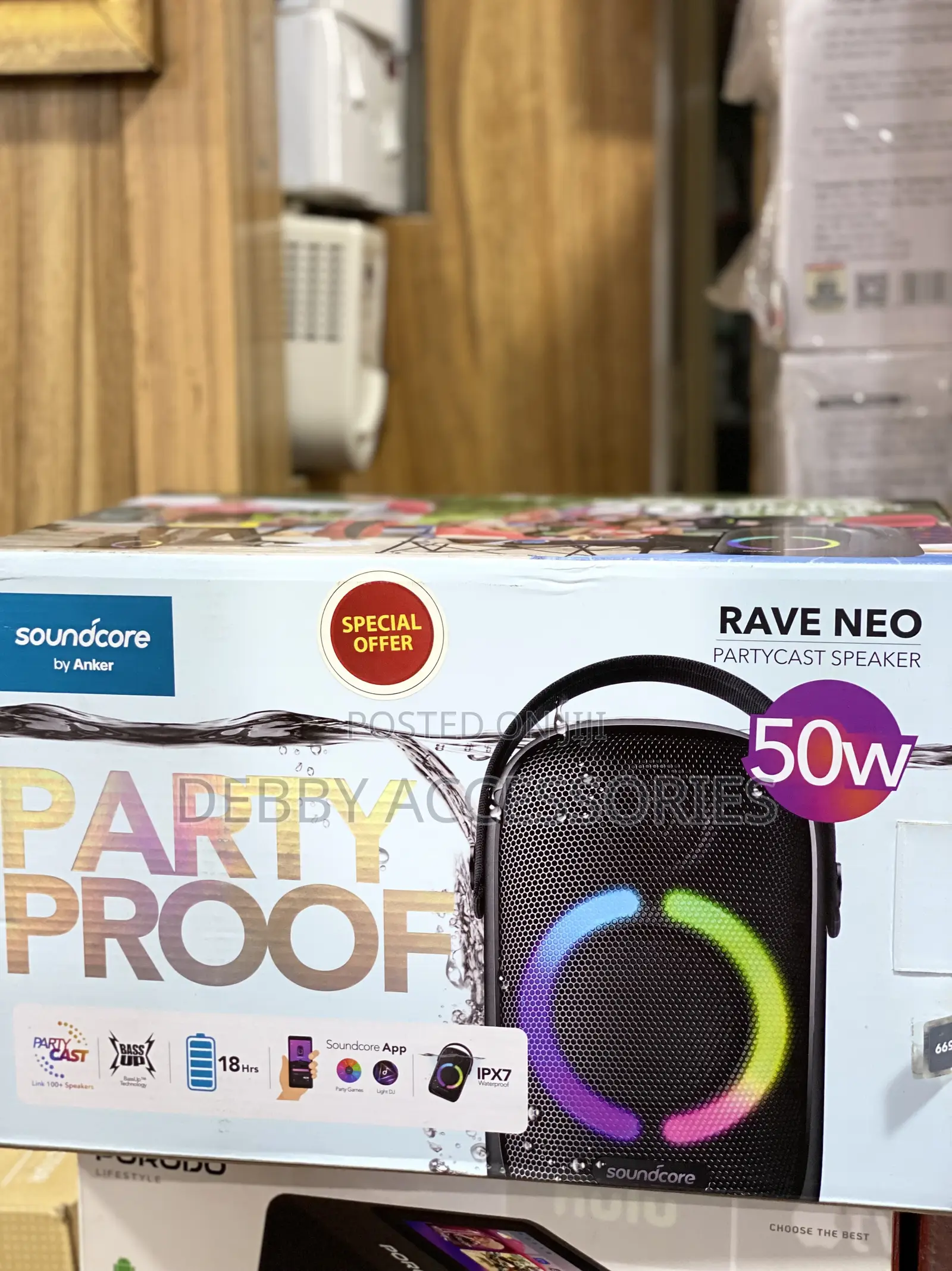 Anker Sound Core Rave Neo Bluetooth Portable Speaker - Black
