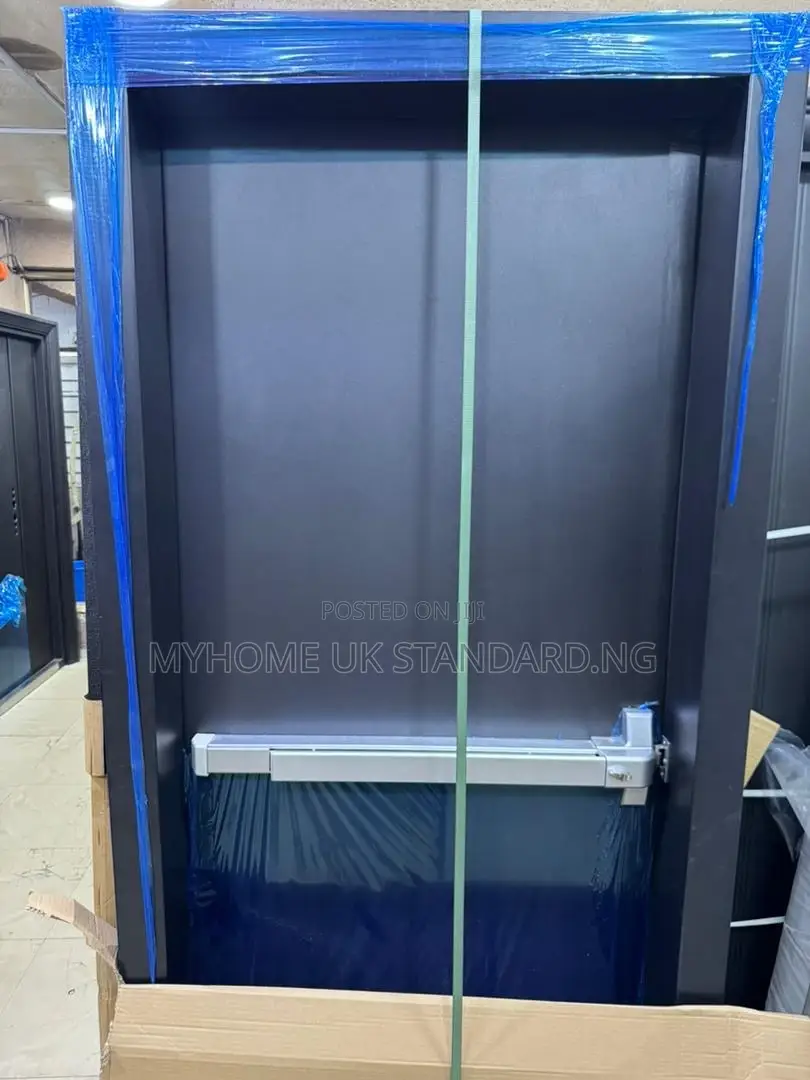 Gray Fire Exit Steel Door 3ft By 7ft