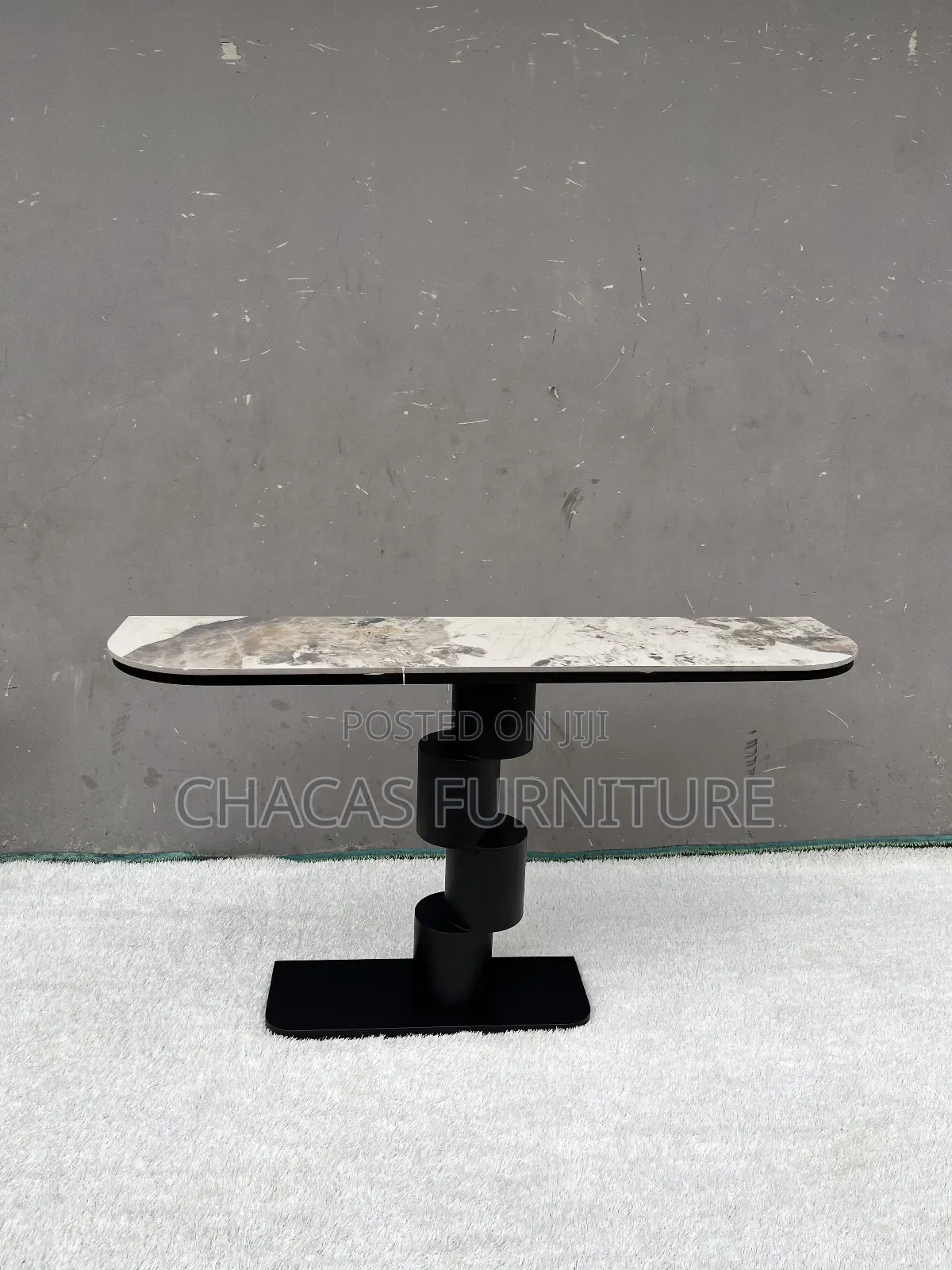 Modern Sculptural Marble Console Table – New Arrival