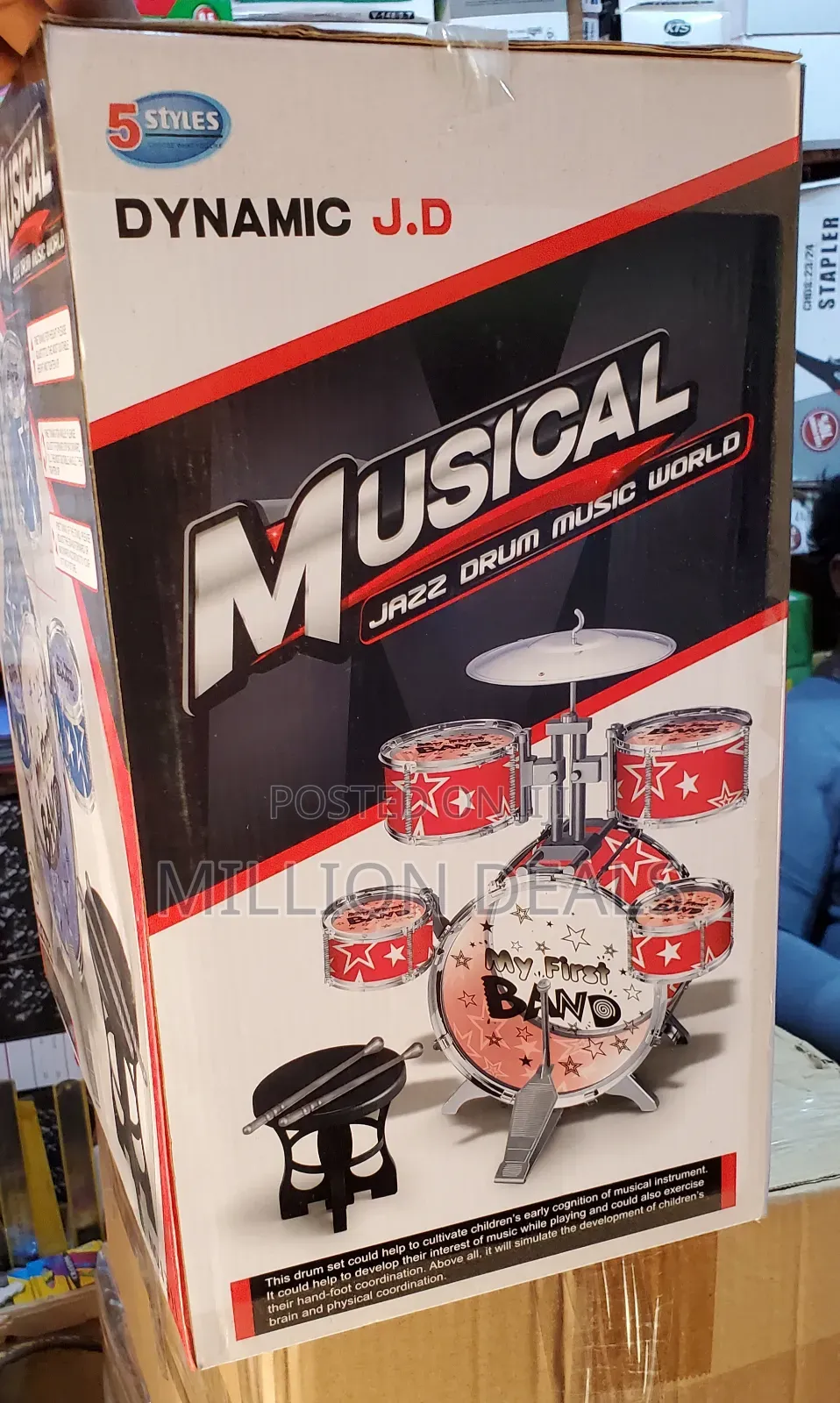 Musical Jazz Drum 20 Pieces Kids Toy Set Ages 3+
