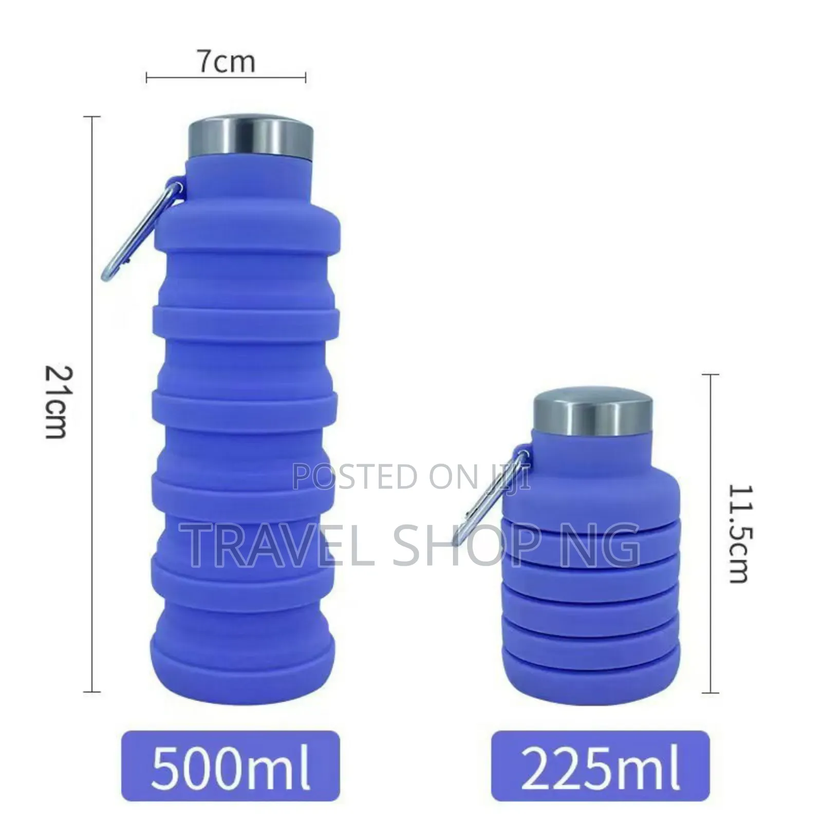 Silicone Collapsible Water Bottle | 500ml Full Size