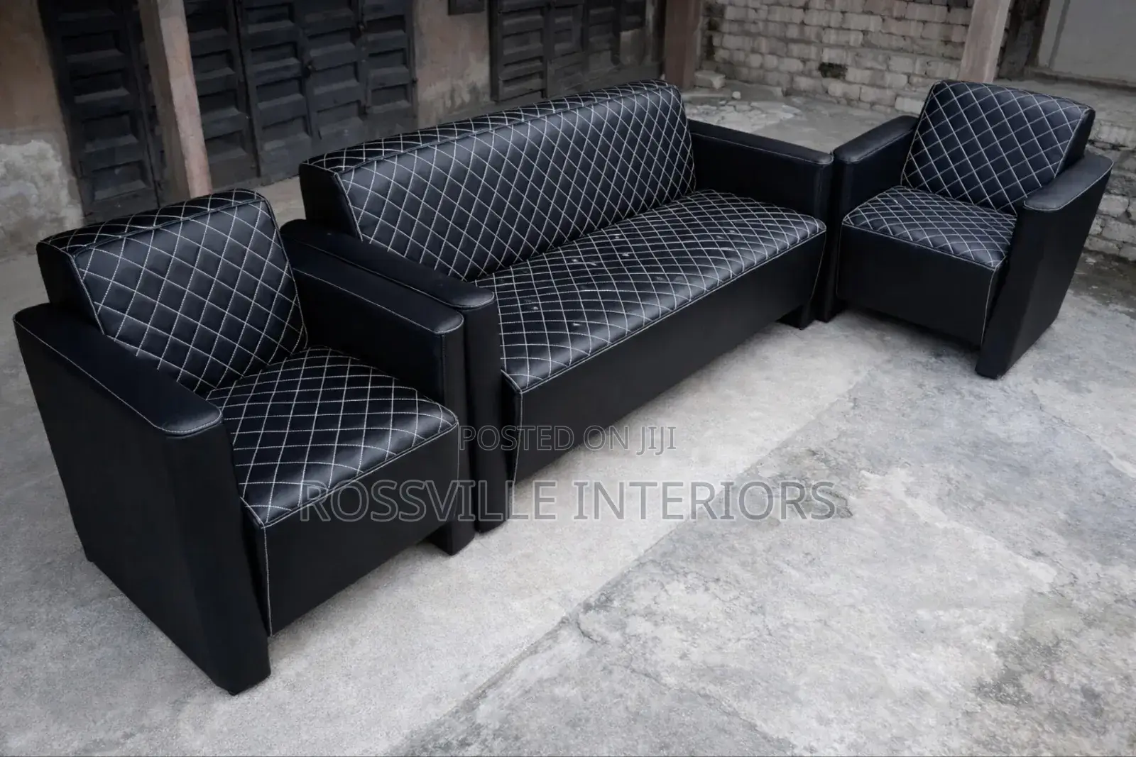 5 Seater Leather Sofa Set - Durable Comfortable