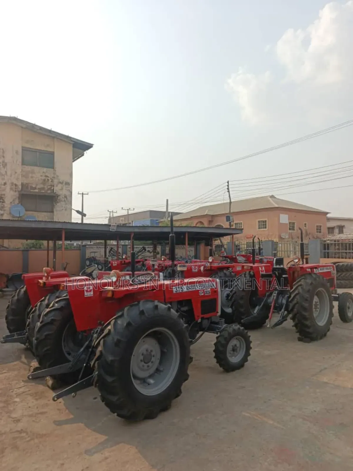 Group of Mf 375 Tractors