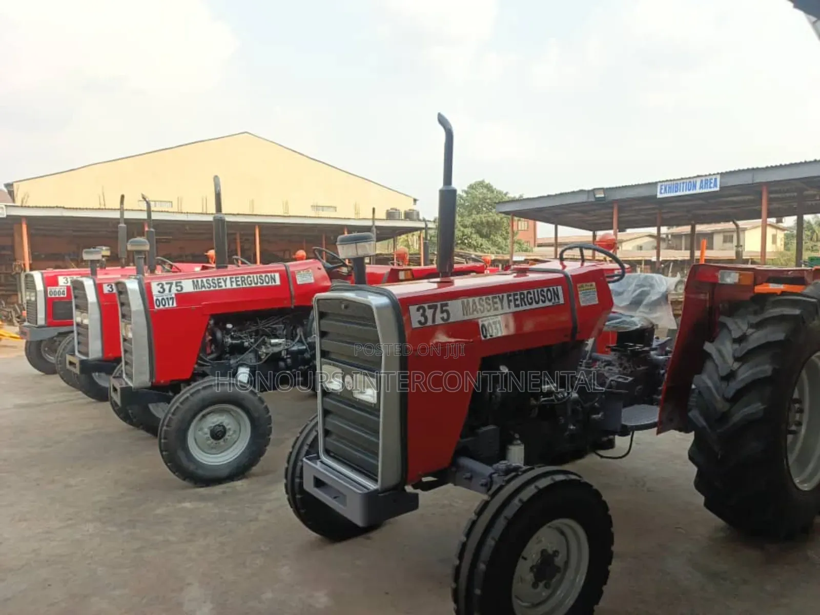 Group of Mf 375 Tractors