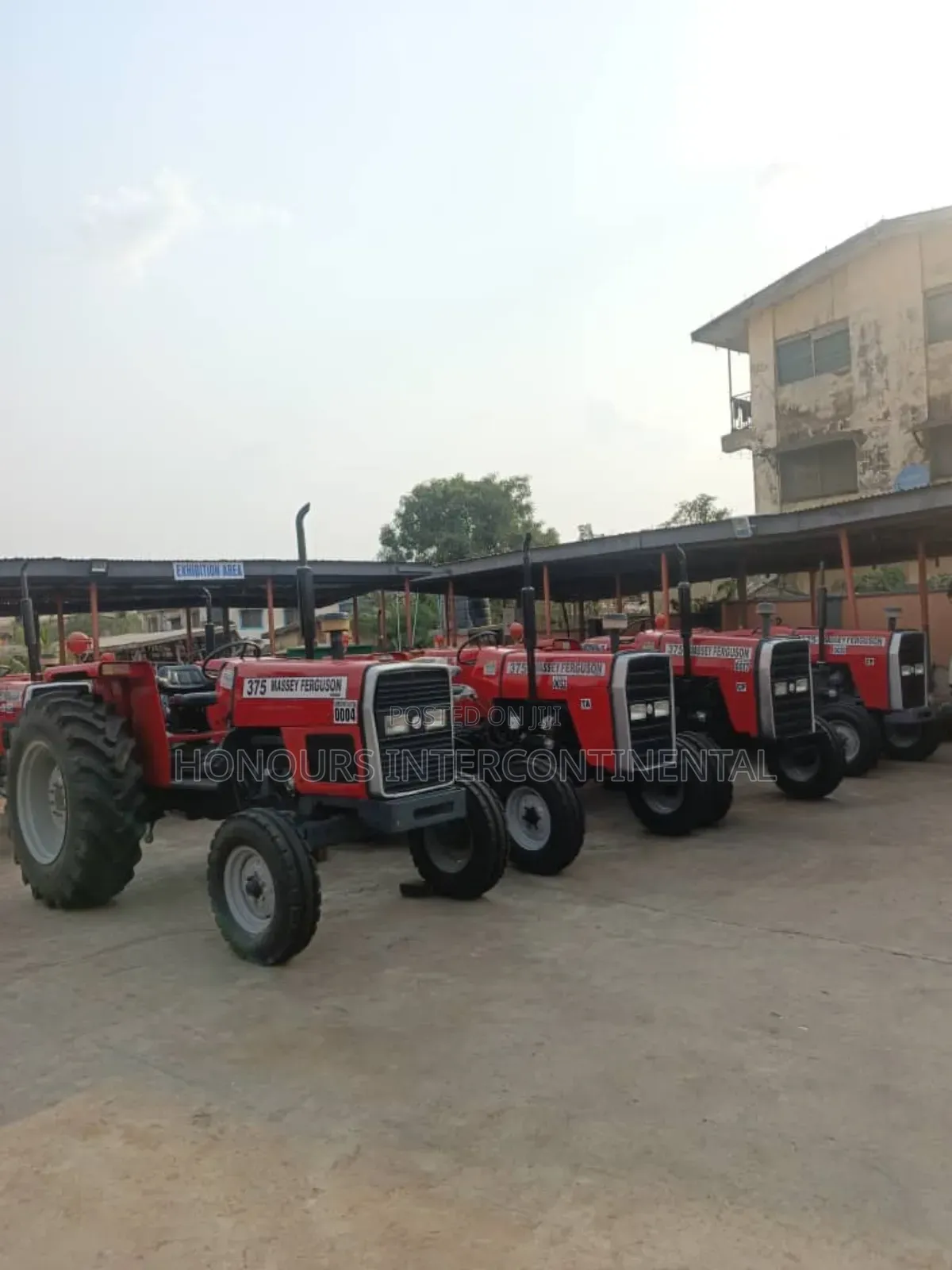 Group of Mf 375 Tractors