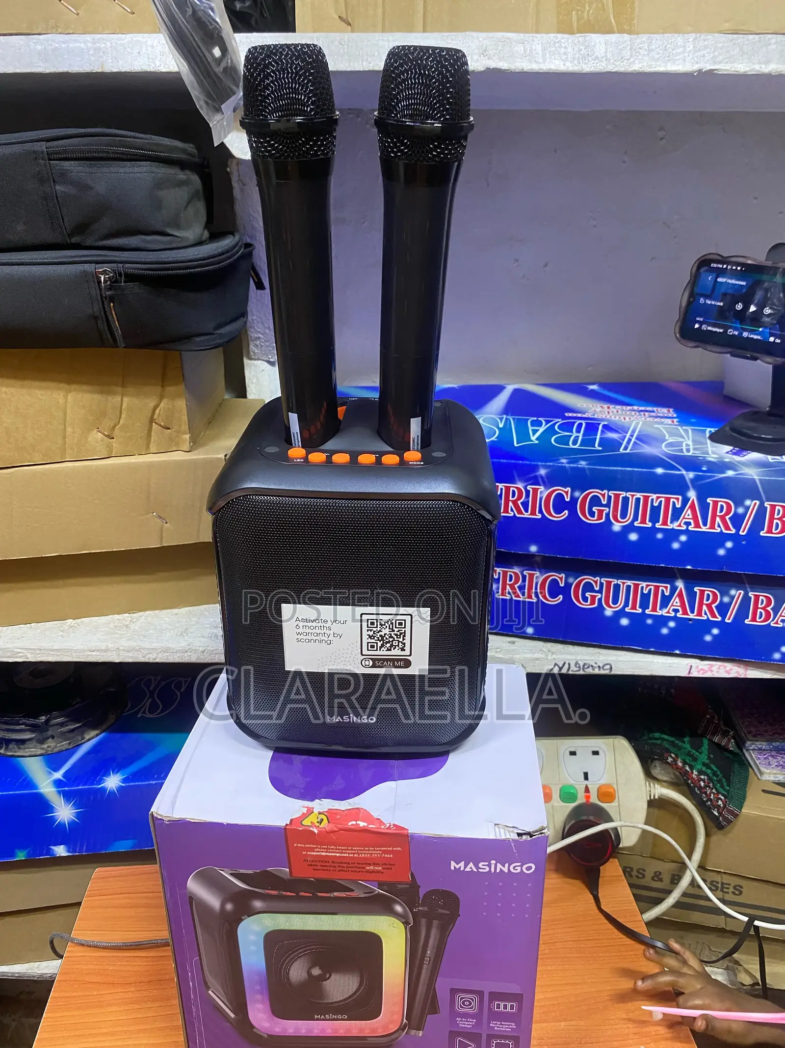 Bicanto C7 Portable Karaoke Machine With Two Wireless Microphones