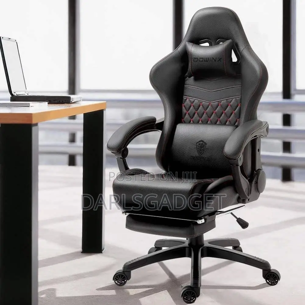 Dowinx Gaming Chair Retro,Ergonomic Computer Office Chairwith Footrest
