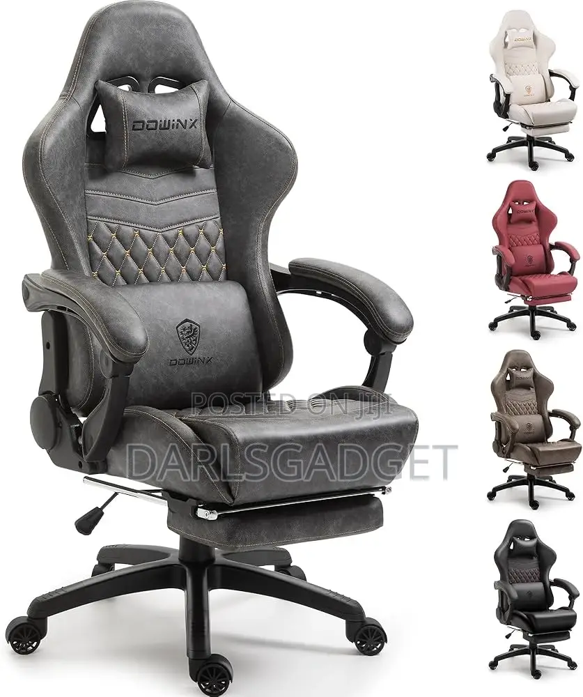 Dowinx Gaming Chair Retro,Ergonomic Computer Office Chairwith Footrest