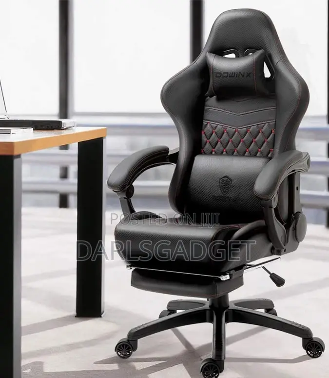Dowinx Gaming Chair Retro,Ergonomic Computer Office Chairwith Footrest