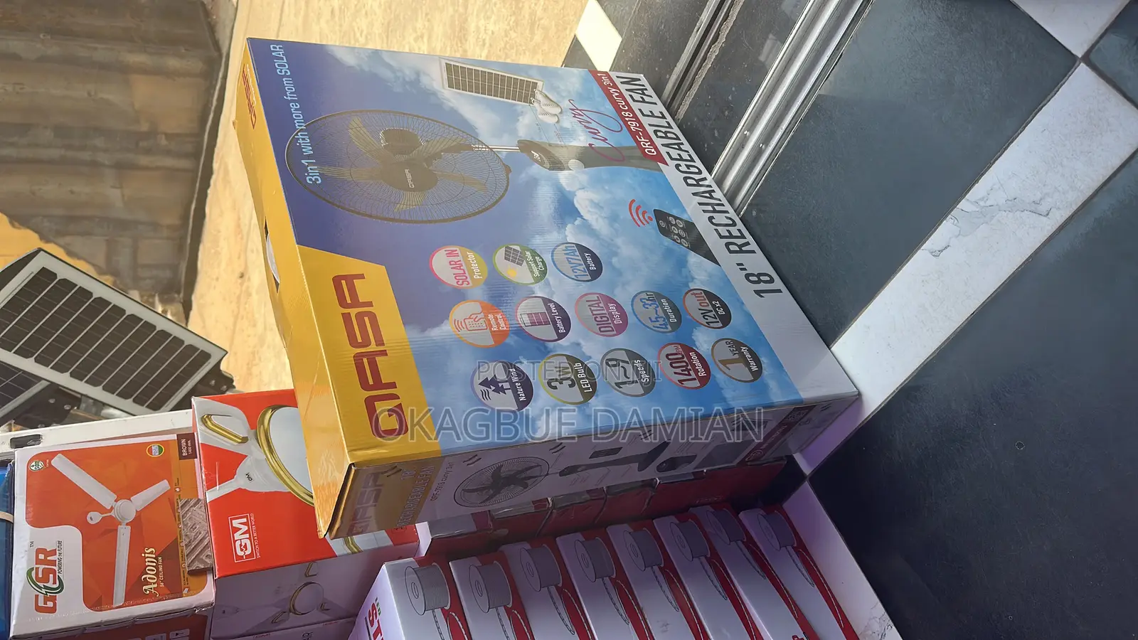 Qasa Rechargeable Fans With Panel and Without Panel