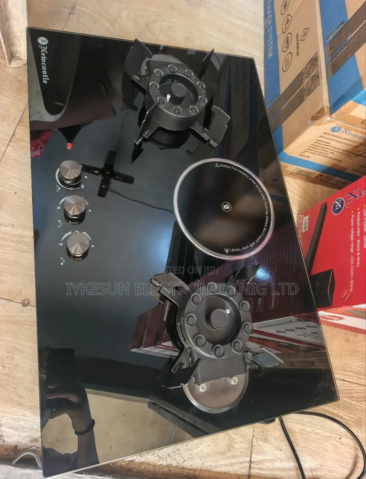 Original Newcastle Built-in Flips Up 2+1 Gas Electric Cooker Copper