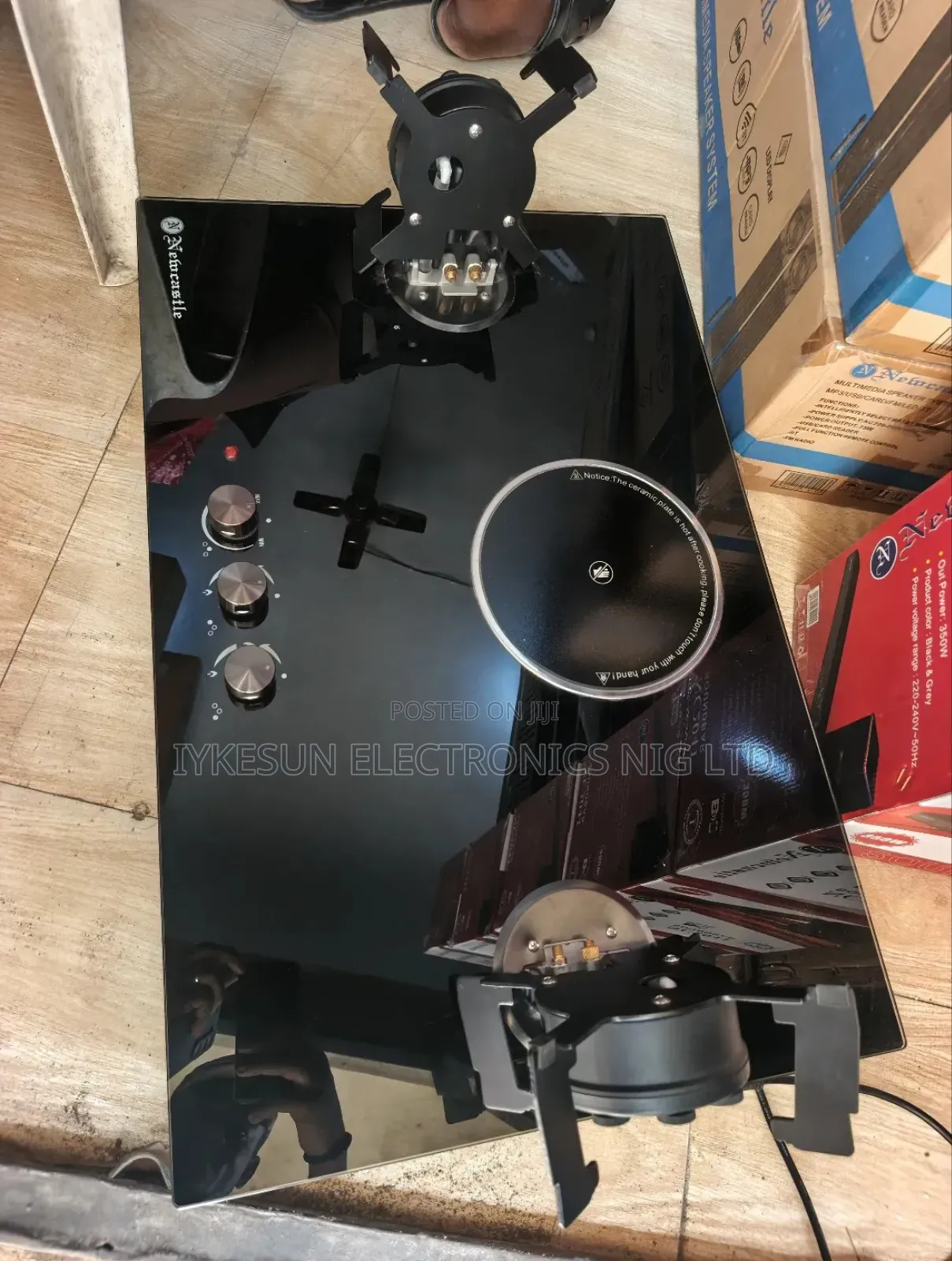 Original Newcastle Built-in Flips Up 2+1 Gas Electric Cooker Copper
