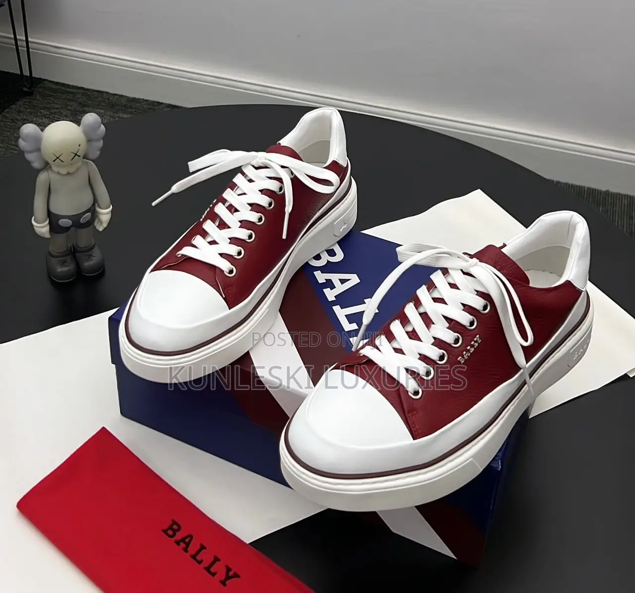 Original Bally Maily Low Top Leather Men Sneakers