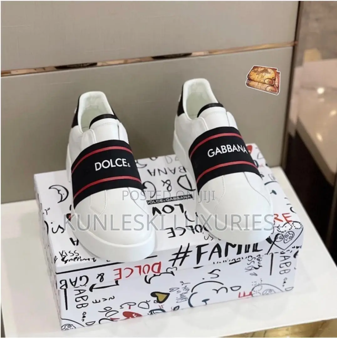 Original Dolce & Gabbana Portofino Low-top Leather Sneakers