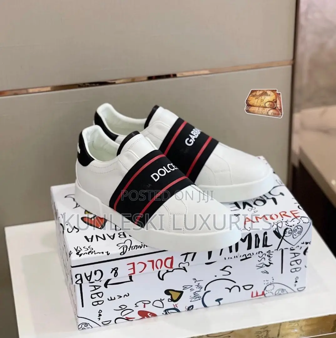 Original Dolce & Gabbana Portofino Low-top Leather Sneakers