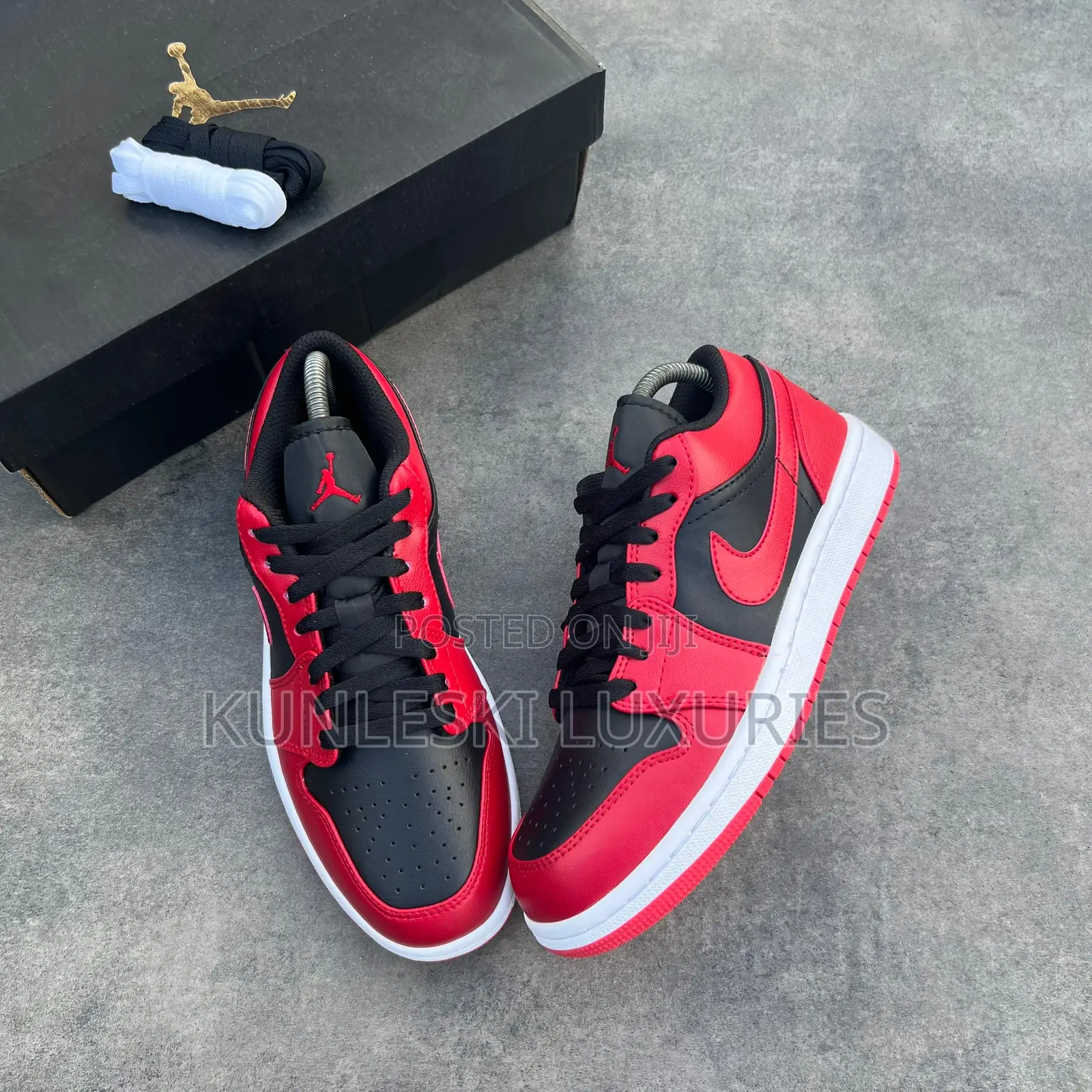 Original Nike Air Jordan 1 Low Reverse Bred Sneakers