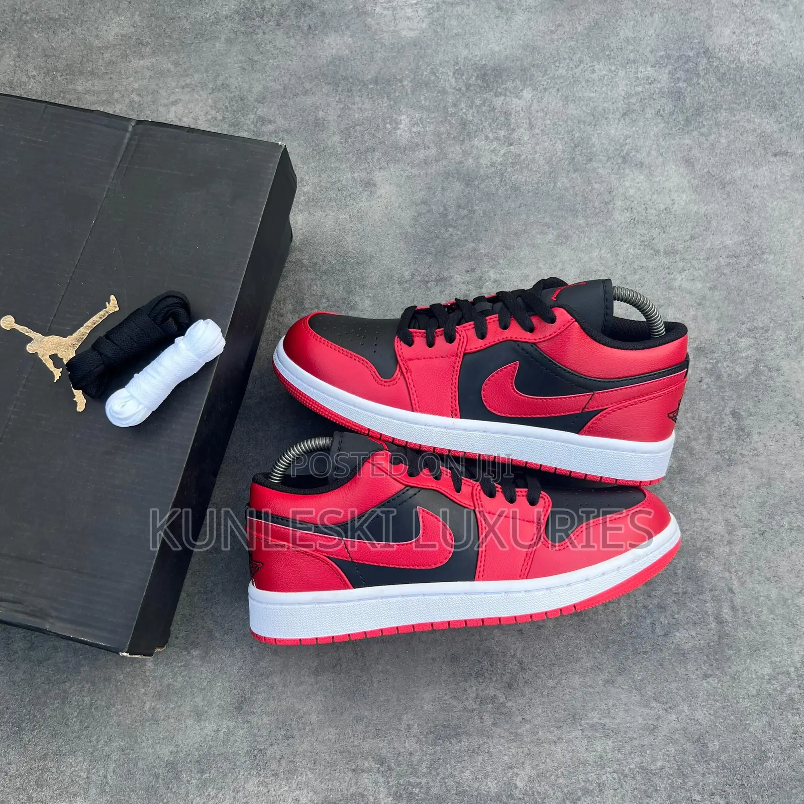 Original Nike Air Jordan 1 Low Reverse Bred Sneakers