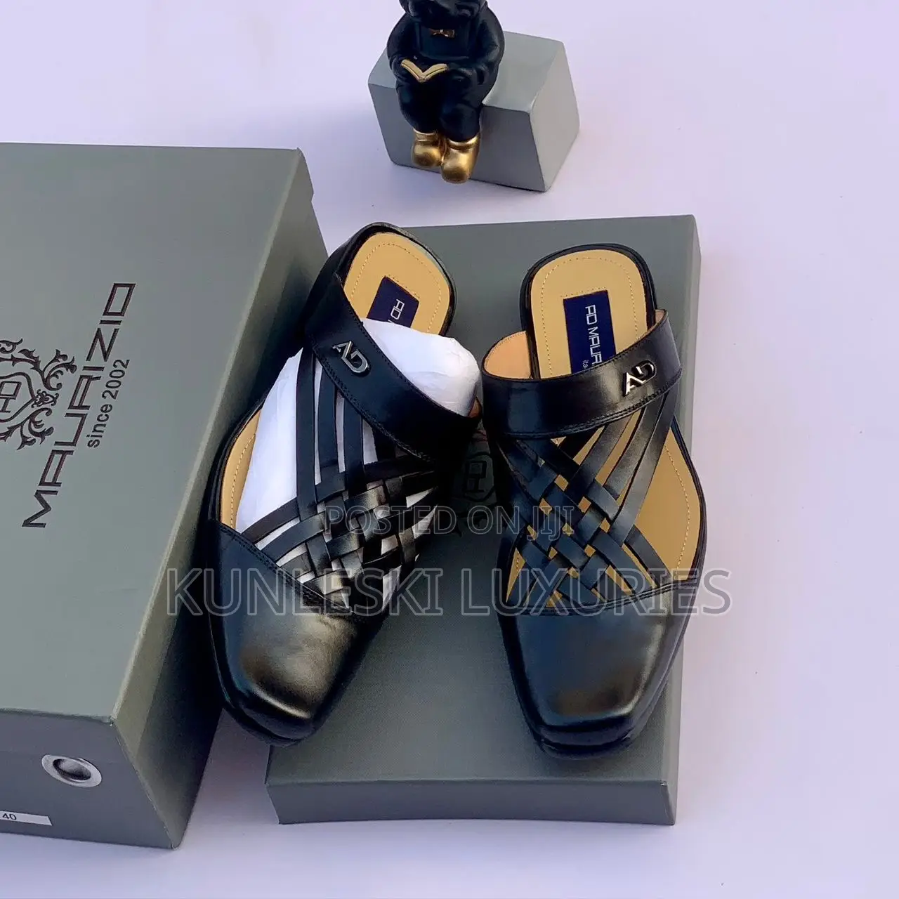 Original Ad Maurizio Men Leather Half Shoe