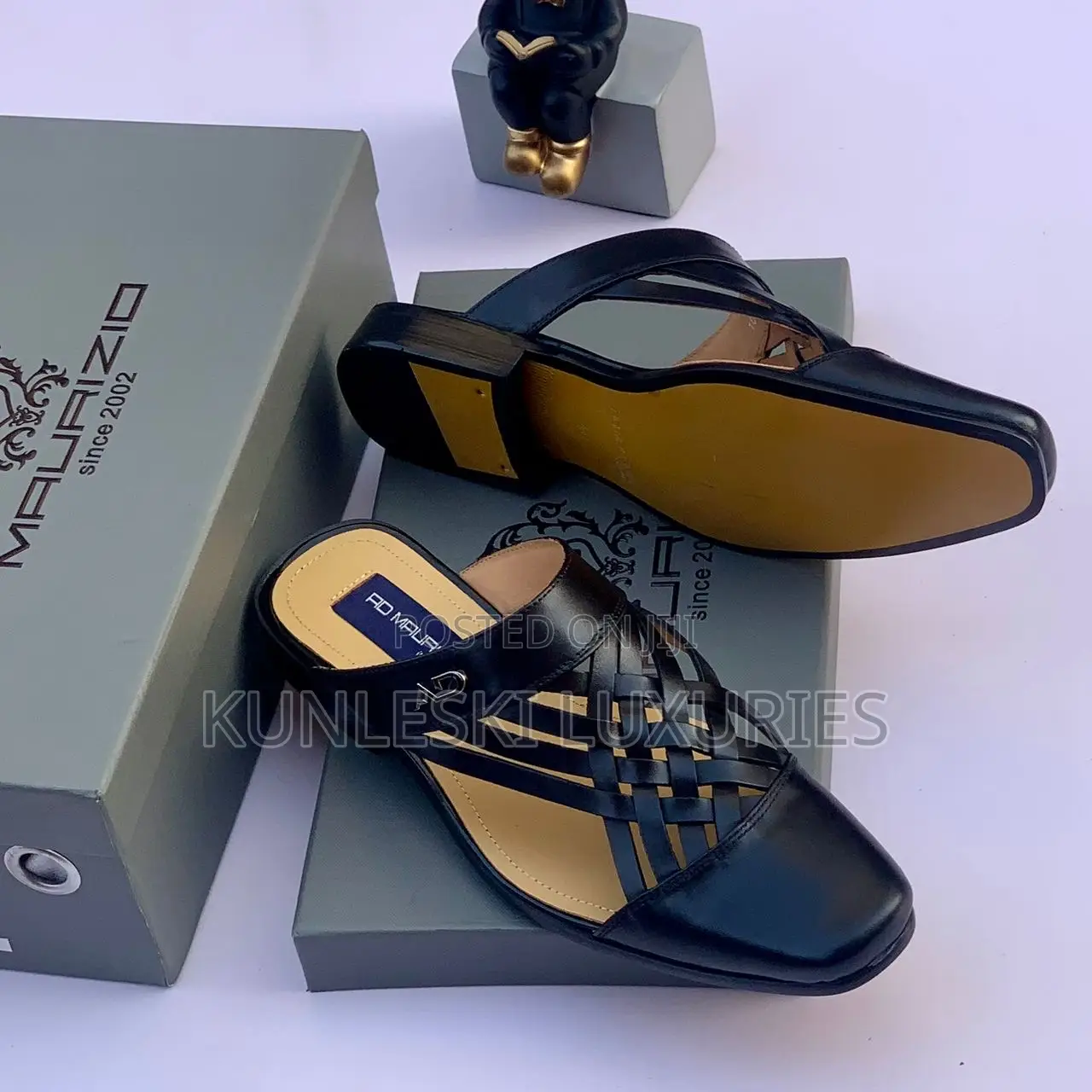 Original Ad Maurizio Men Leather Half Shoe