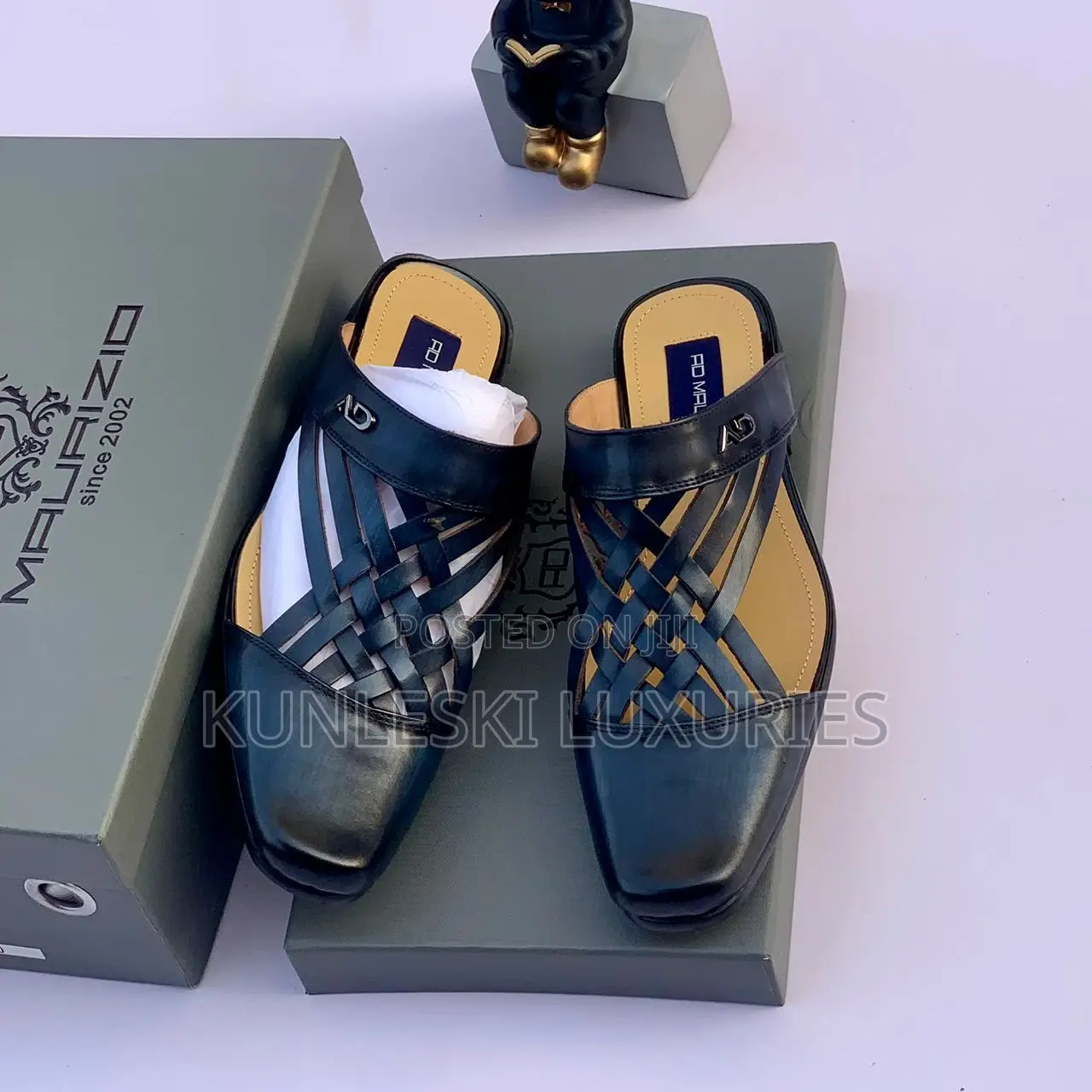 Original Ad Maurizio Men Leather Half Shoe