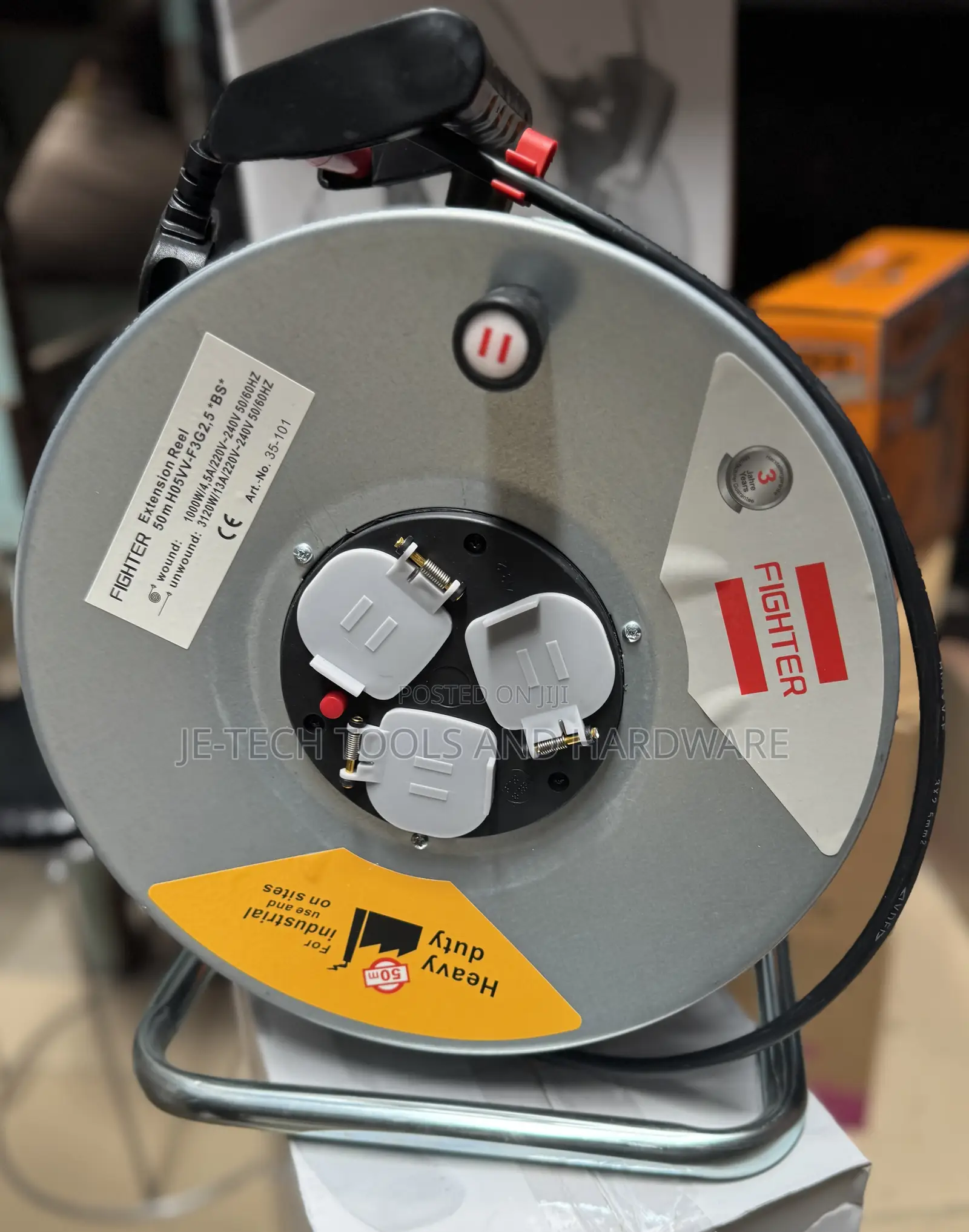 50m Heavy Duty Industrial Extension Reel 2.5mm
