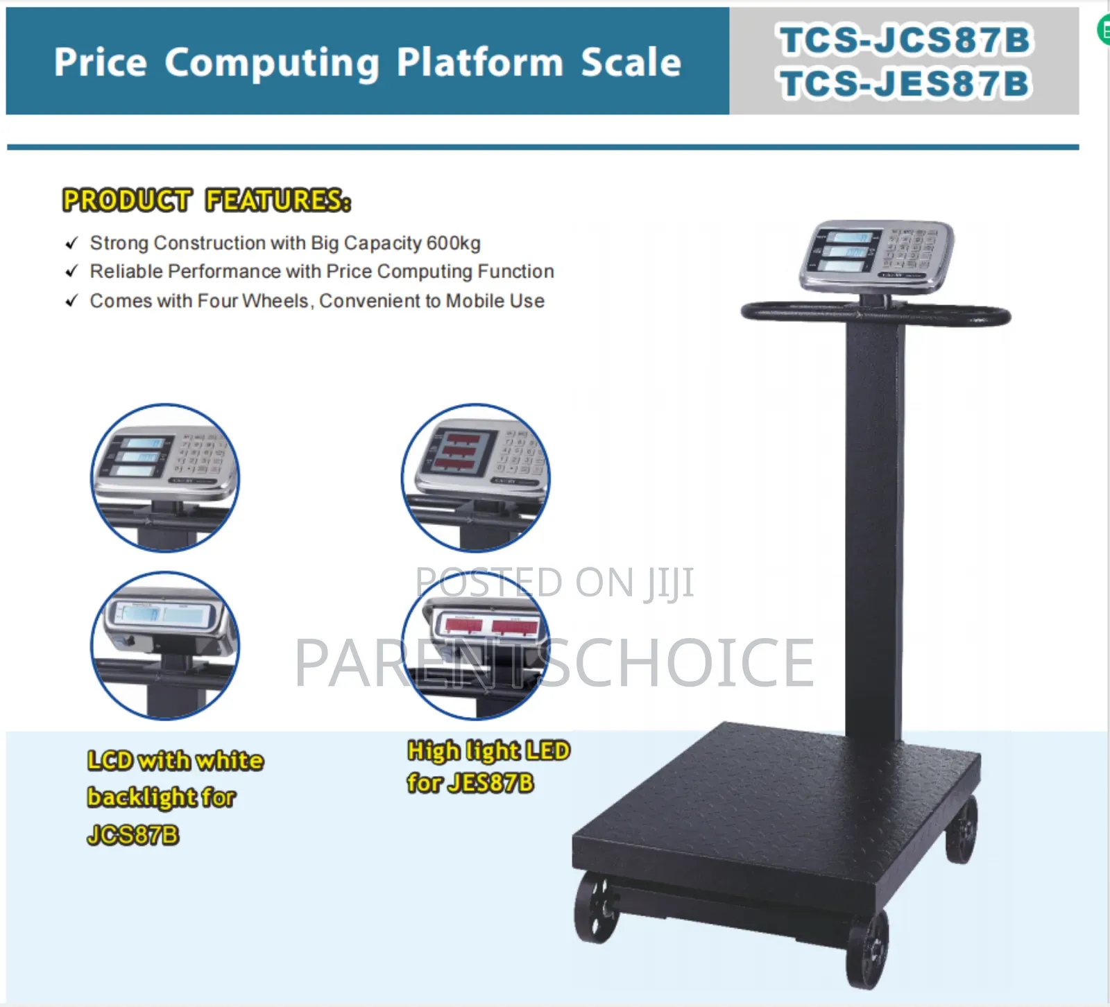 Commercial Industrial Display Balance Computing Weighing Scale 600kg