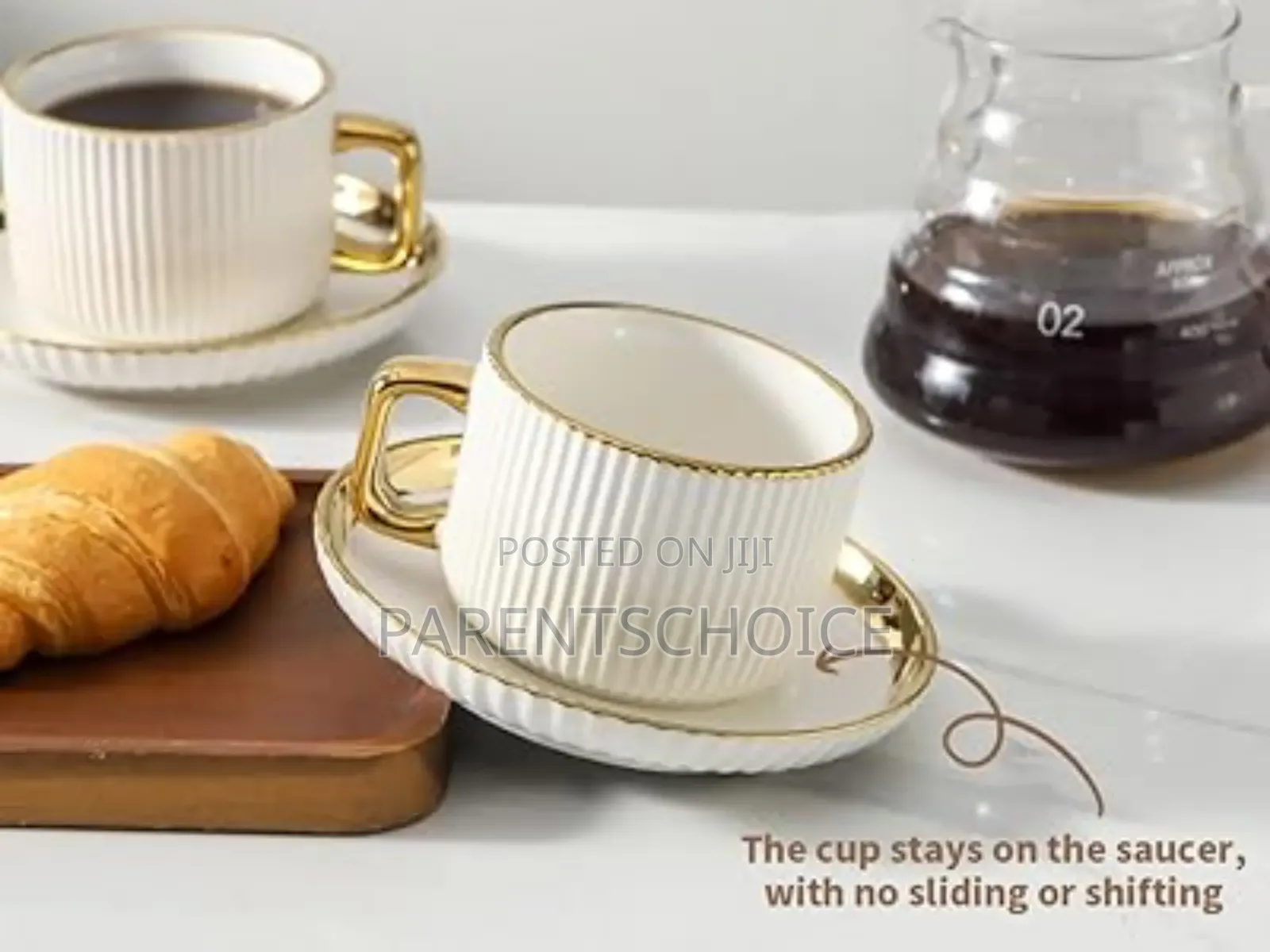 8oz Ceramic 6pcs Coffee Cups, Tea Cup With 6pcs Saucers Set