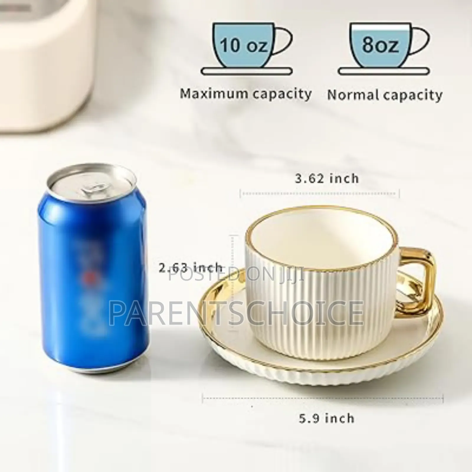 8oz Ceramic 6pcs Coffee Cups, Tea Cup With 6pcs Saucers Set