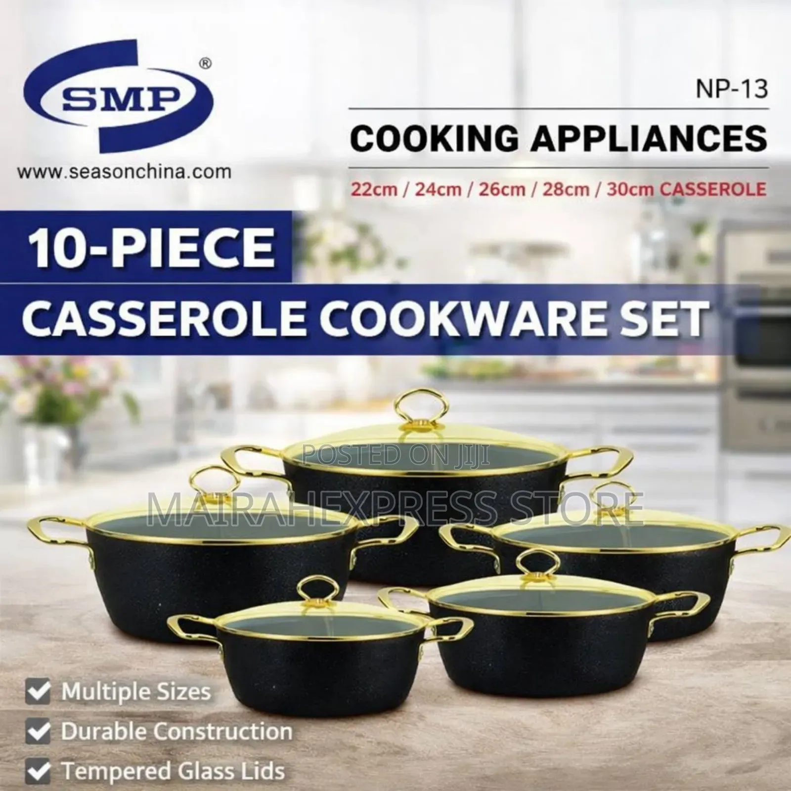 10pcs SMP Non-Stick Cookware Set (22-30cm) HMK