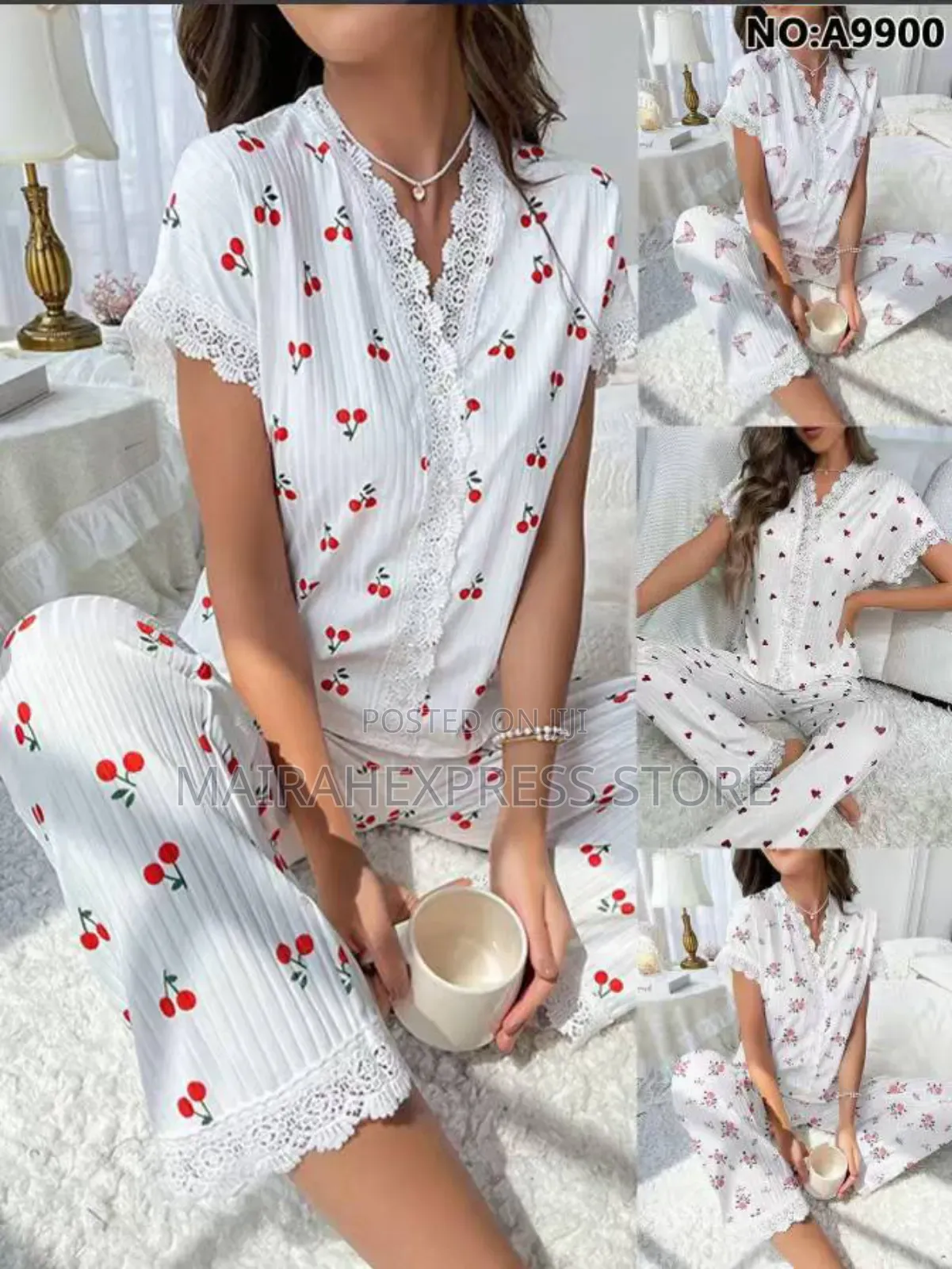 2pcs Classic Women Night Wear T361