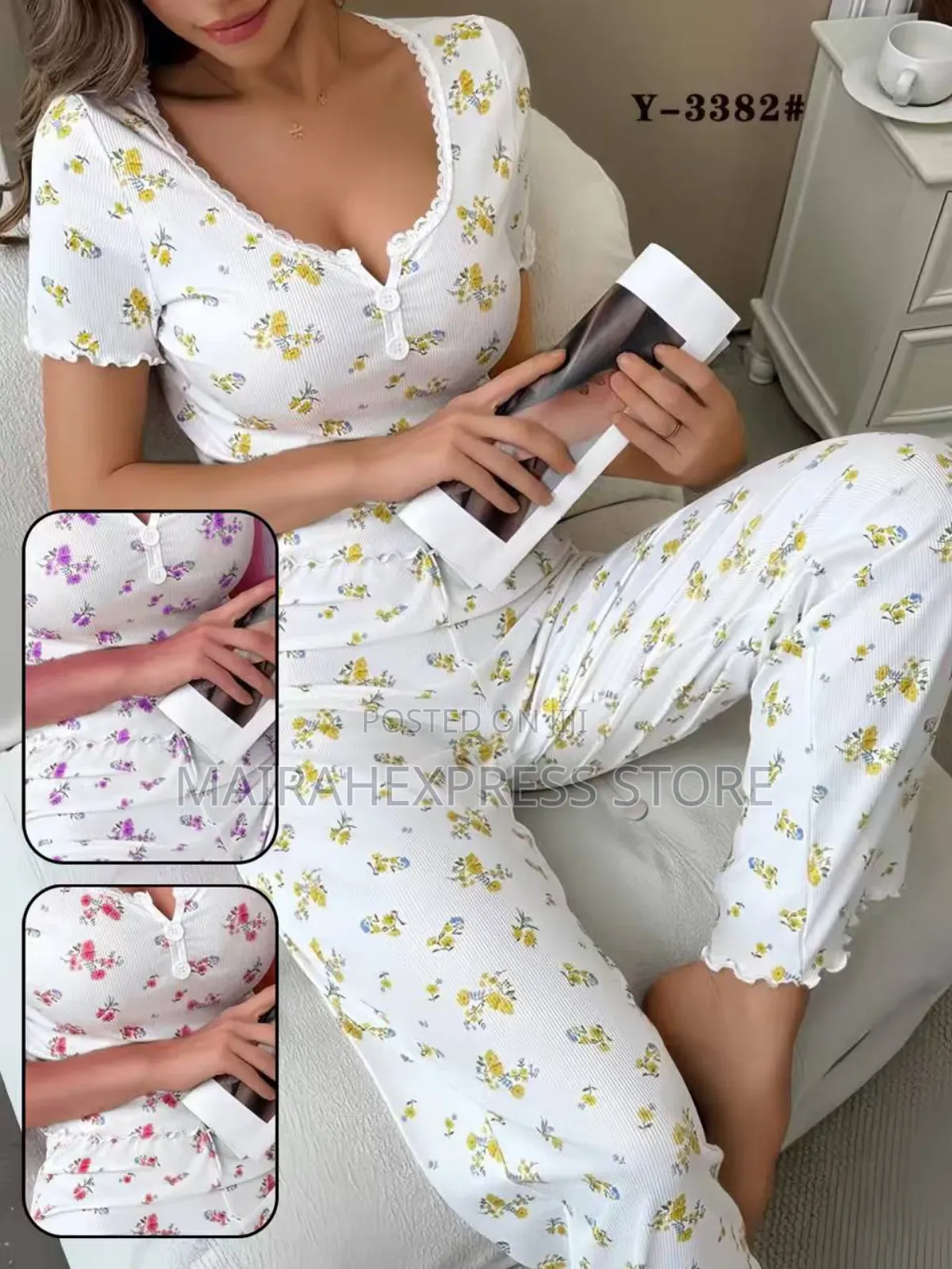 2pcs Classic Women Night Wear T361