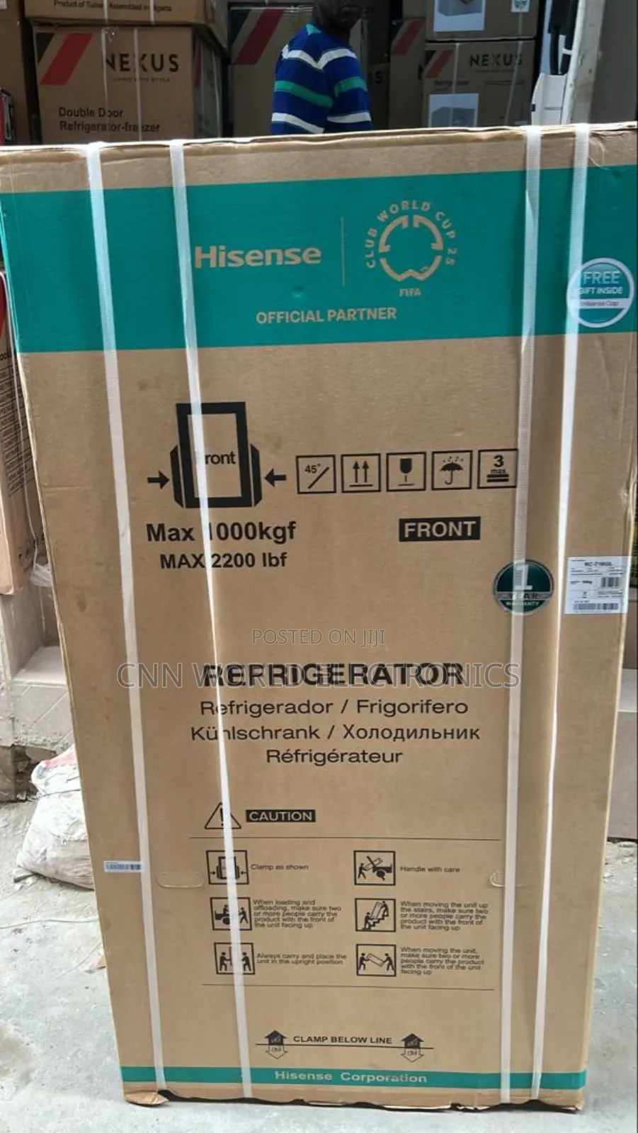 New Hisense Side by Side Fridge With Dispenser 529l Black Mirror Face