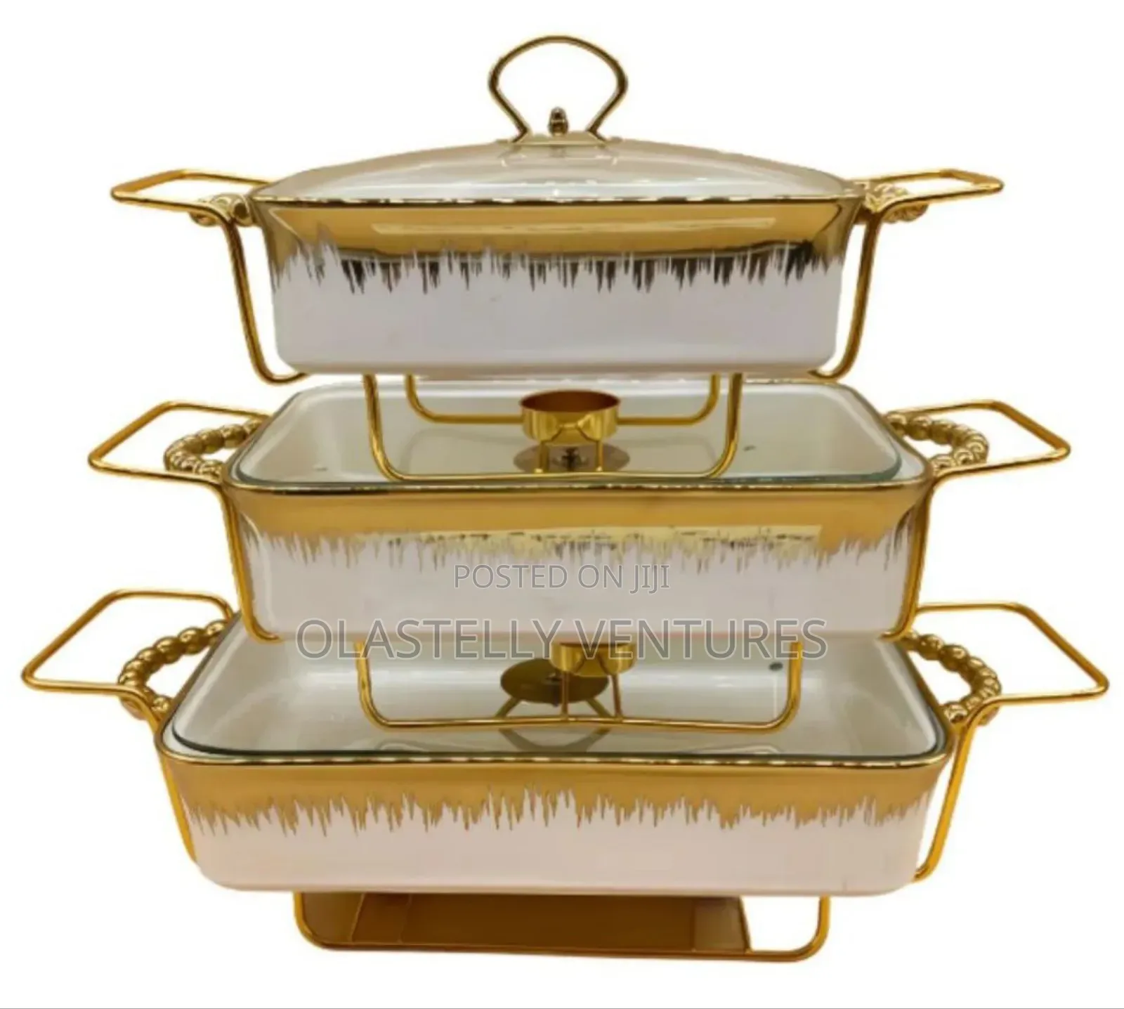 Luxury Ceramic Food Warmer Casserole Dish Set . H