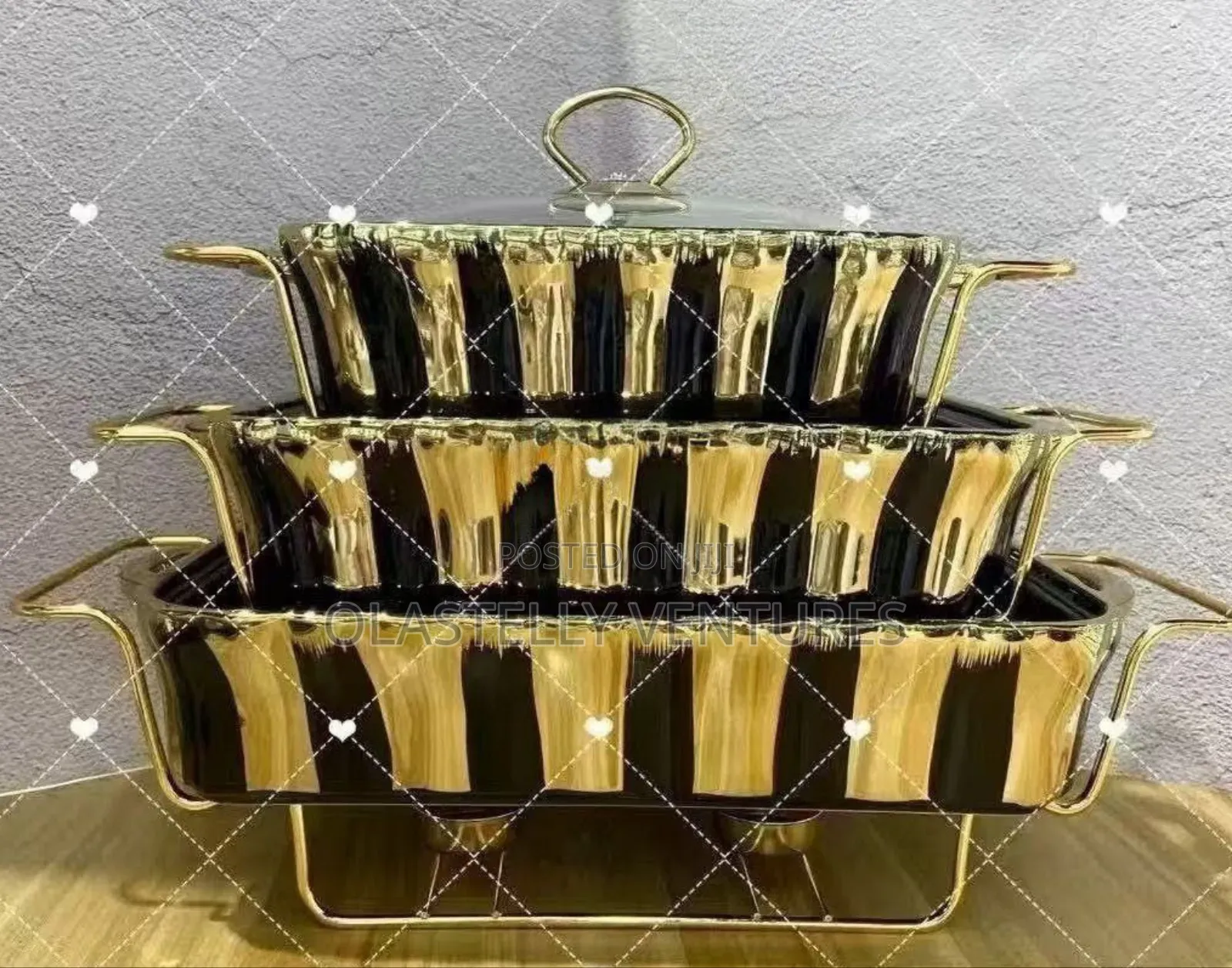 Luxury Ceramic Food Warmer Casserole Dish Set . H