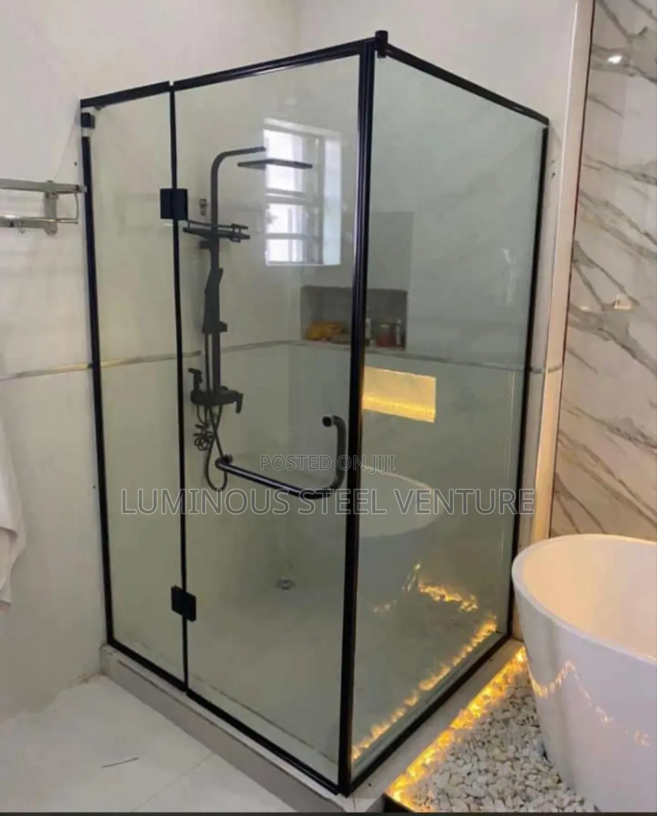 This Shower Cubicle Made From Heat-Treated Glass That Is 4-5 Times