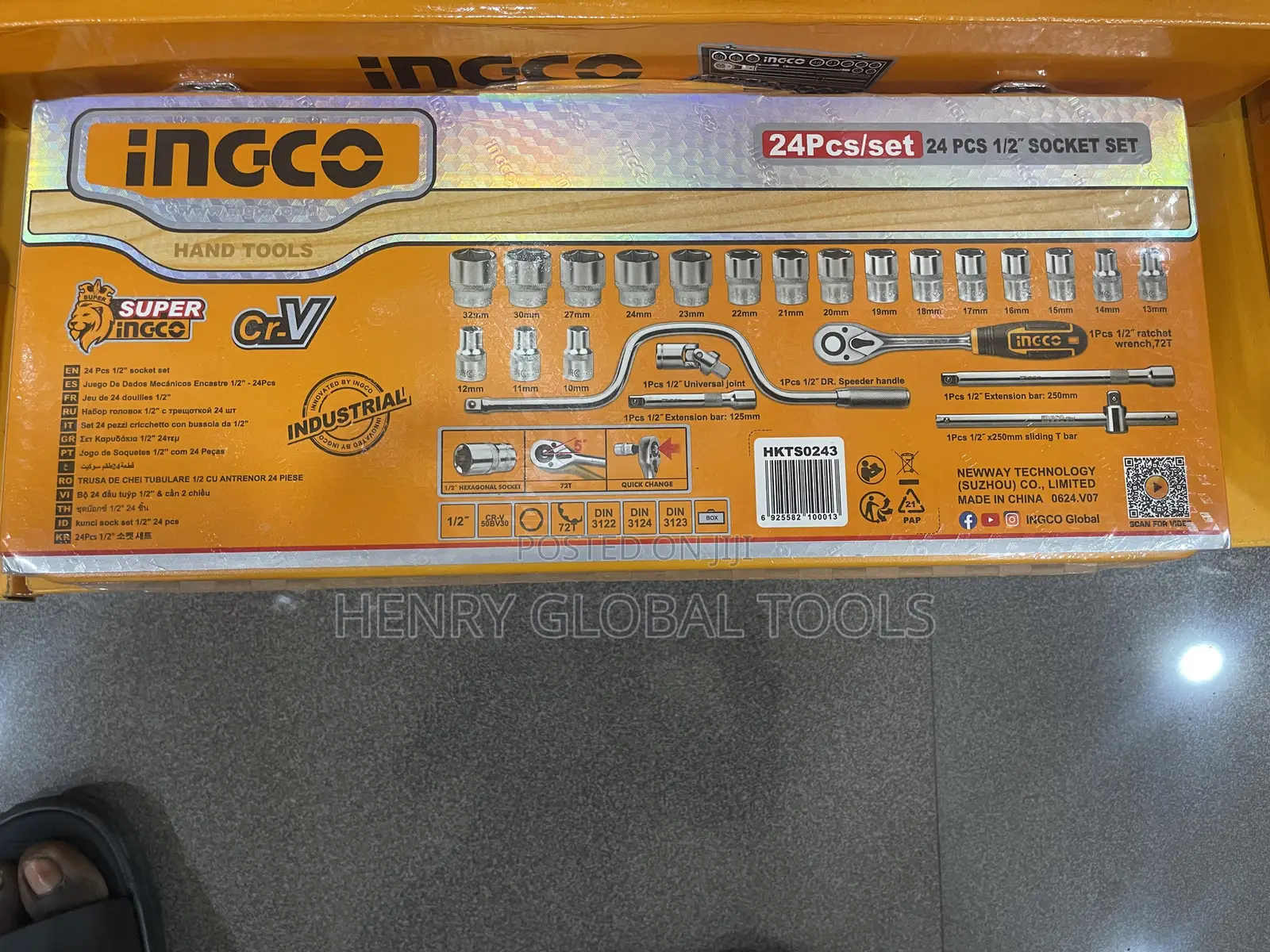 24pcs 1/2” Ingco Heavy Duty Socket Set