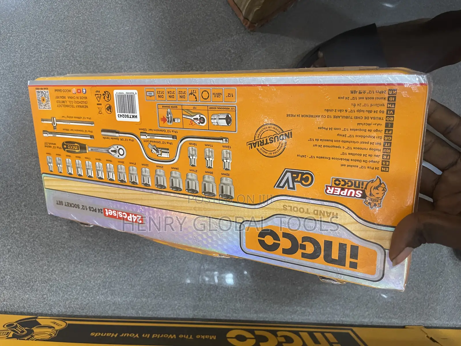 24pcs 1/2” Ingco Heavy Duty Socket Set