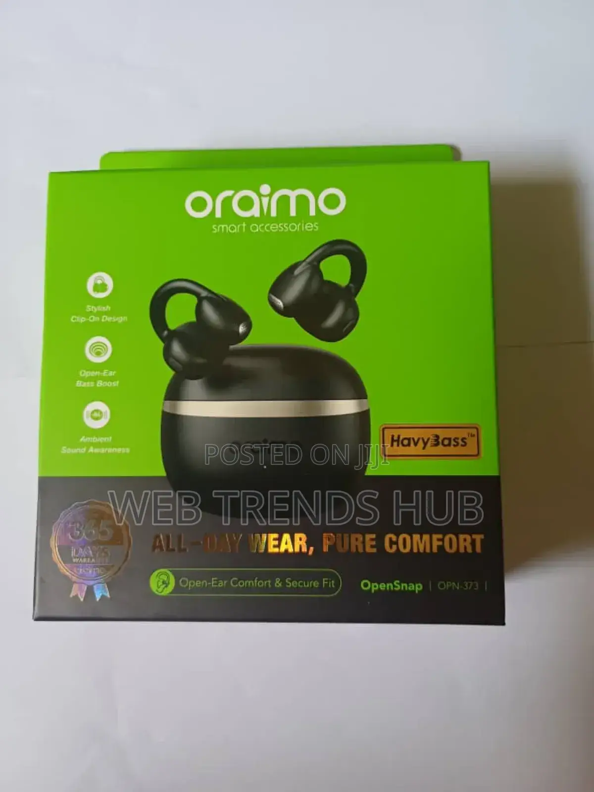 Brand New Oraimo Opensnap (Opn-373) - Wireless Clip-on Earpiece