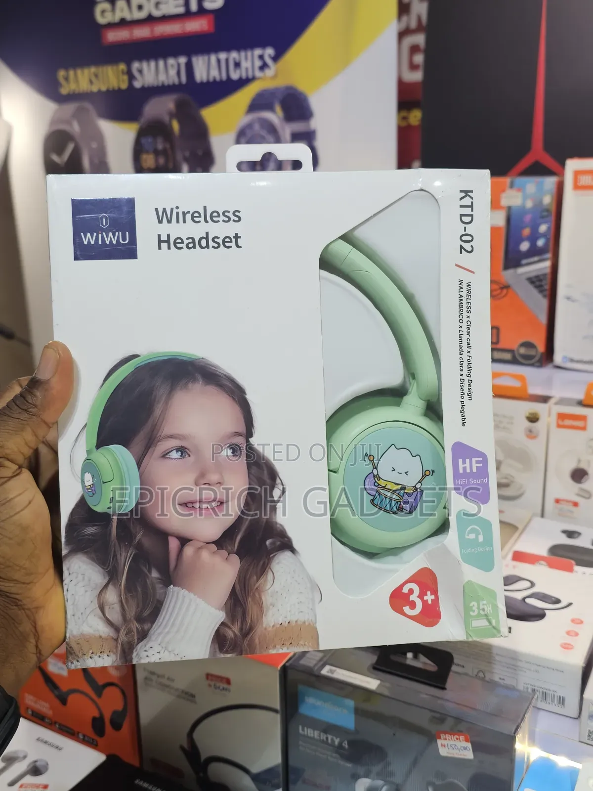 Wiwu KTD-02 Kids Bluetooth Headphone | 85db Safe | Bt 5.3