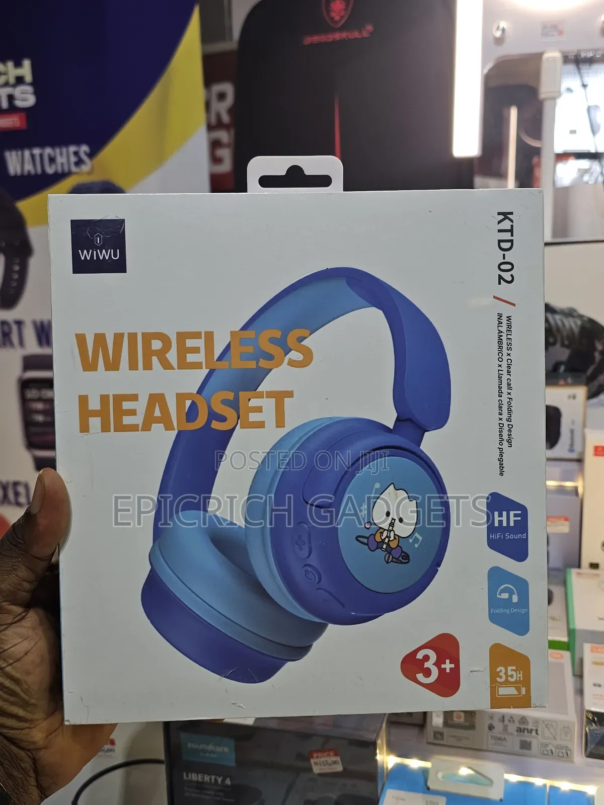 Wiwu KTD-02 Kids Bluetooth Headphone | 85db Safe | Bt 5.3
