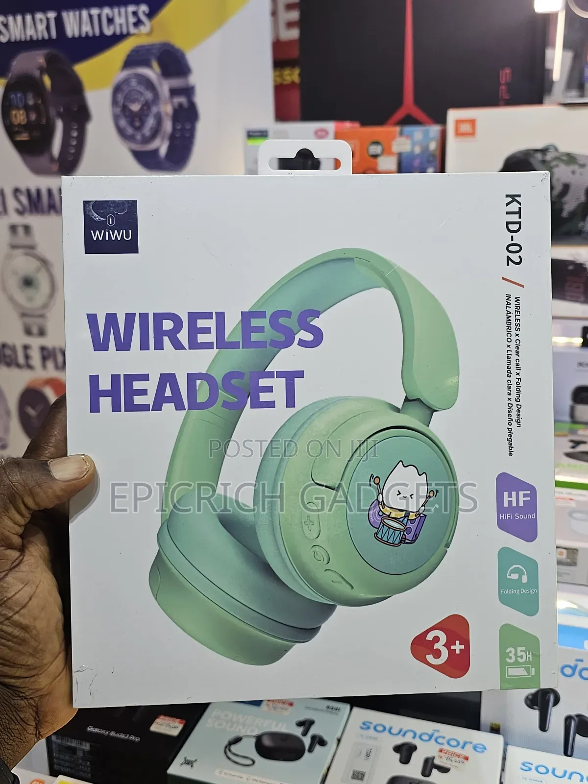 Wiwu KTD-02 Kids Bluetooth Headphone | 85db Safe | Bt 5.3