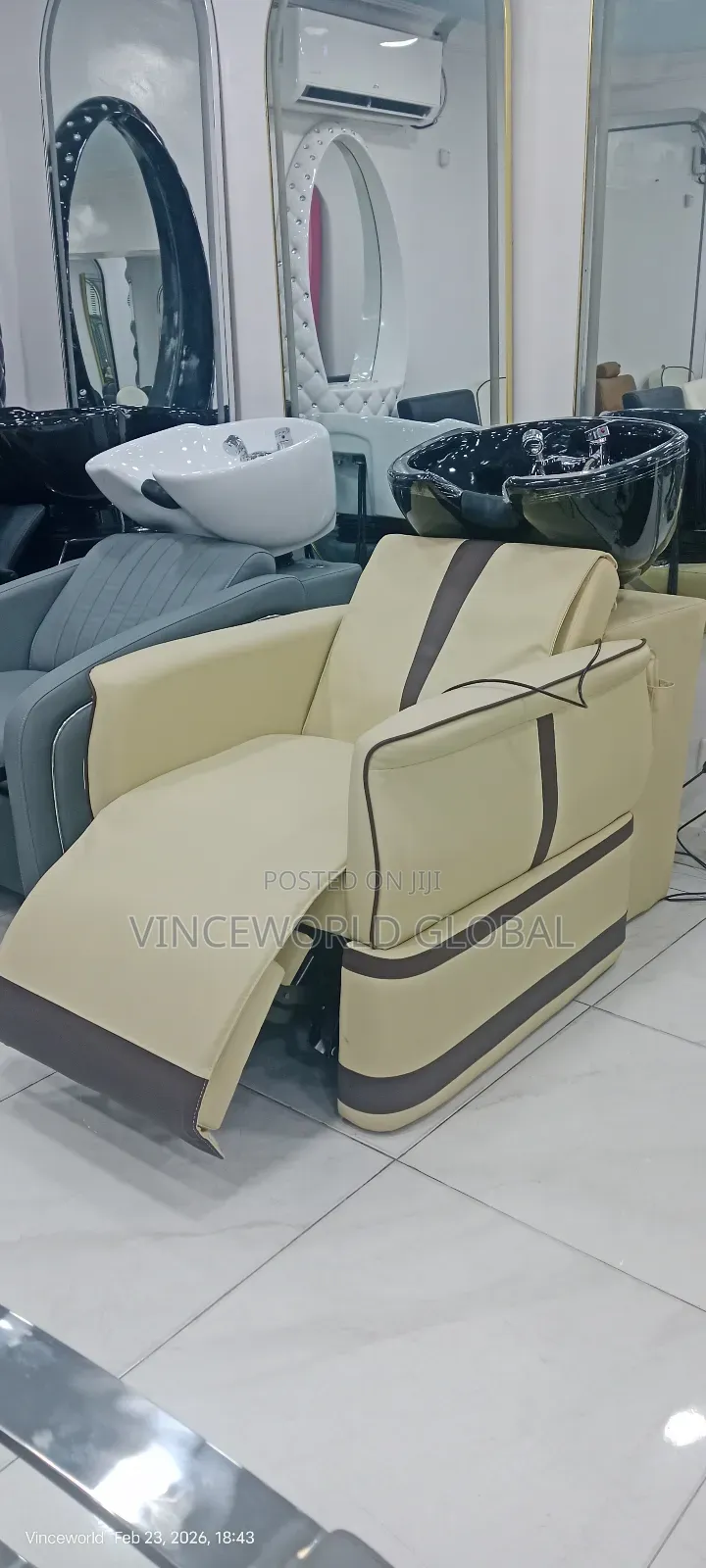 Luxurious Shampoo Basin With Massage and Remote Controller