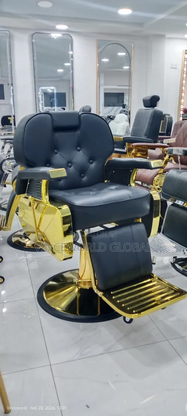 Unique Golden Barber Chair
